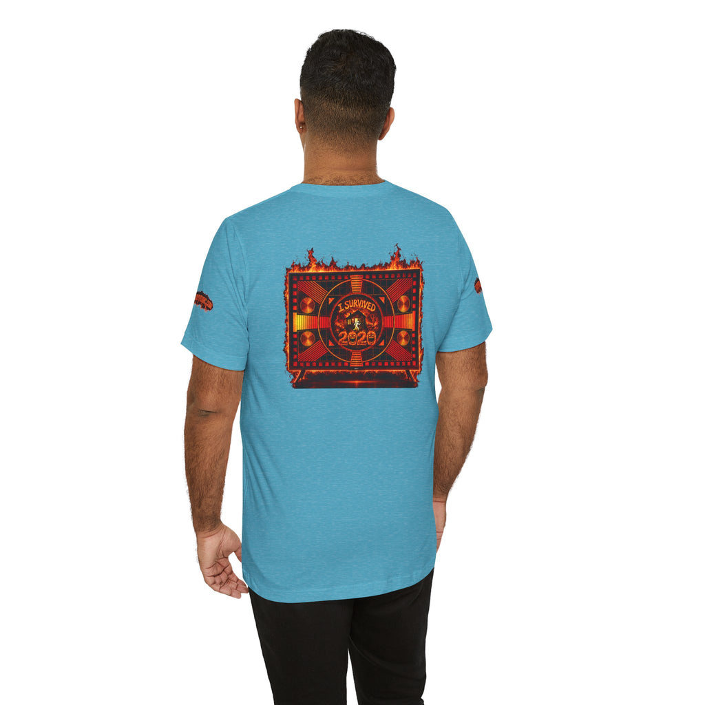 I Survived 2020 — "Please Stand By" Test Pattern Tee Wildfire Signal Special Edition Summer Premiere Unisex Jersey Short Sleeve Tee
