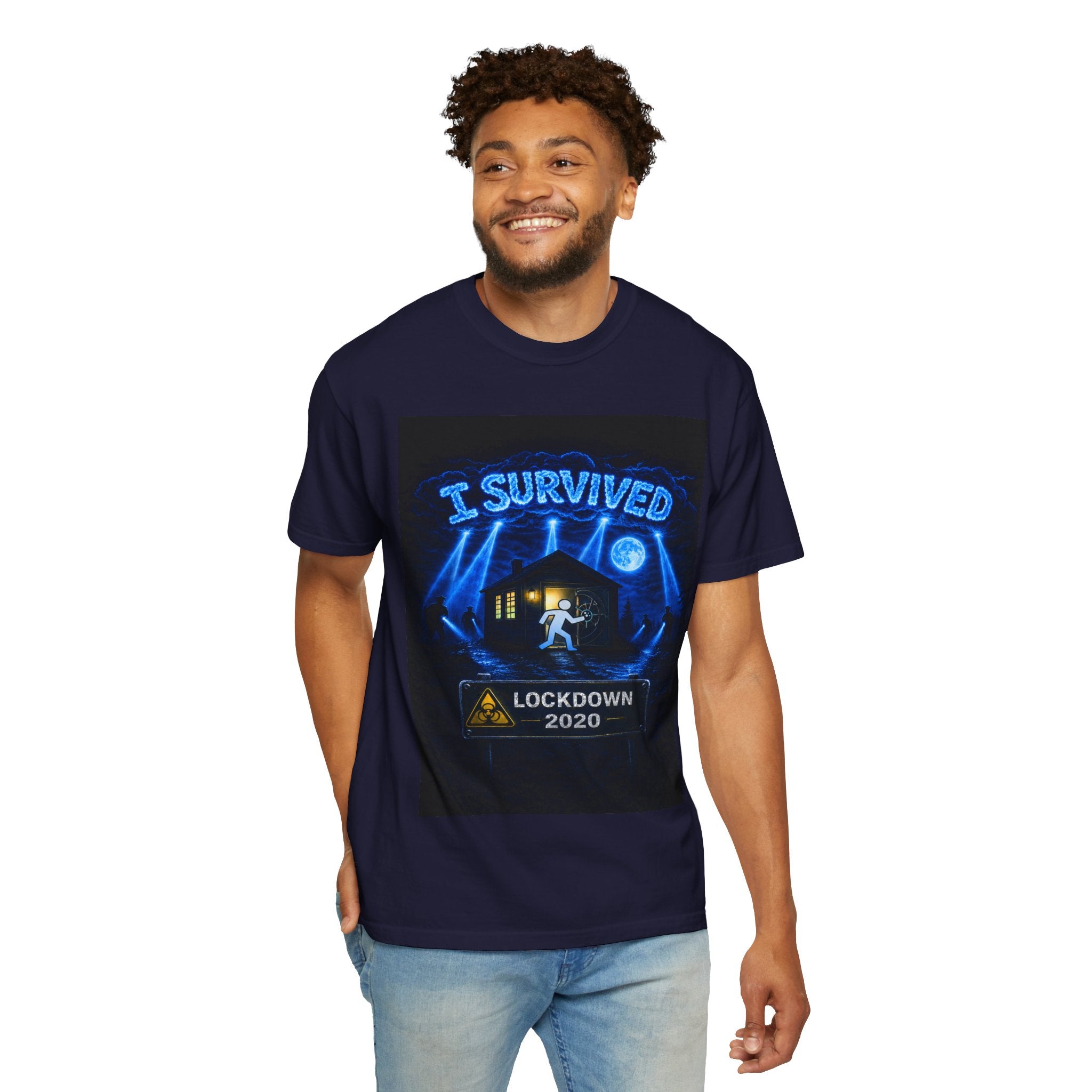 I Survived 2020 — LOCKDOWN S3:E3: "Remote Schooling" Unisex Garment-Dyed T-shirt