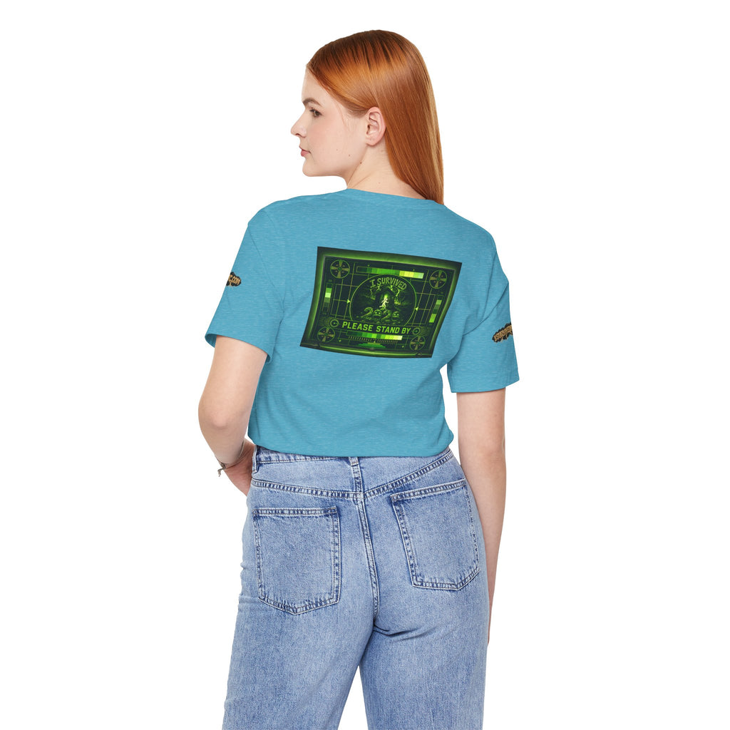 I Survived 2020 — "Please Stand By" Test Pattern Toxic Signal Tee Special Edition Summer Premiere Unisex Jersey Short Sleeve Tee