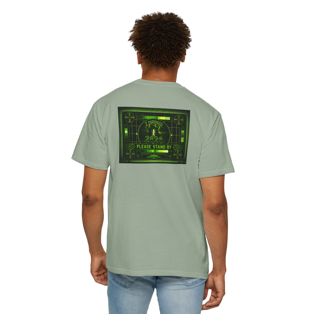 I Survived 2020 — "Please Stand By" Test Pattern Toxic Signal Tee Summer Premiere Unisex Garment-Dyed T-shirt