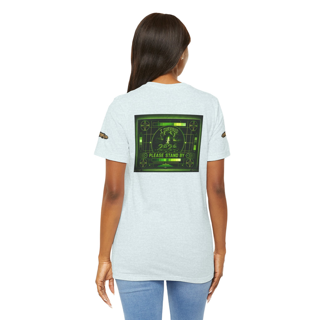 I Survived 2020 — "Please Stand By" Test Pattern Toxic Signal Tee Special Edition Summer Premiere Unisex Jersey Short Sleeve Tee