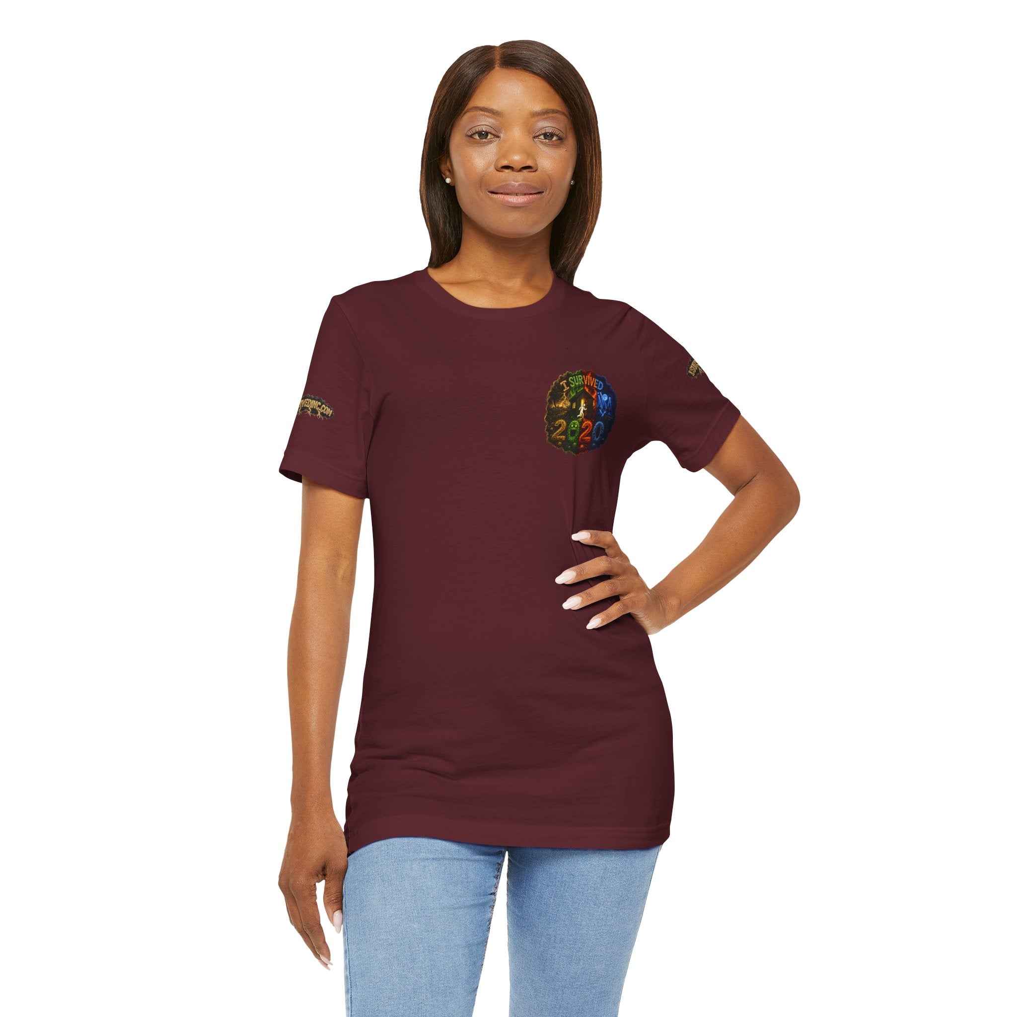 I Survived 2020 — "No Signal" Test Pattern Tee Alien Broadcast Finale Summer Premiere Unisex Jersey Short Sleeve Tee