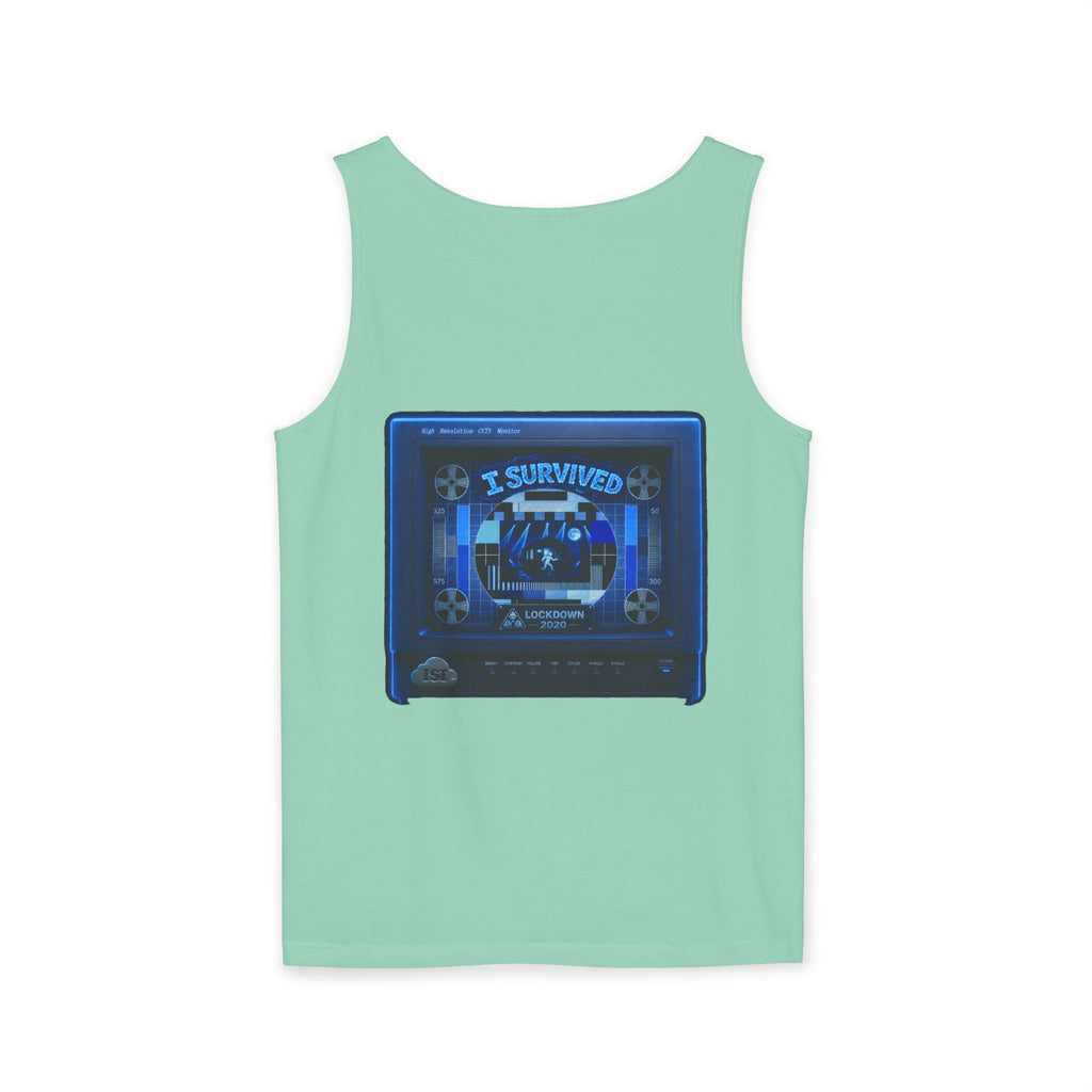 I Survived 2020 — "Please Stand By" Test Pattern Tee Lockdown Special Edition Summer Exclusive Unisex Garment-Dyed Tank Top
