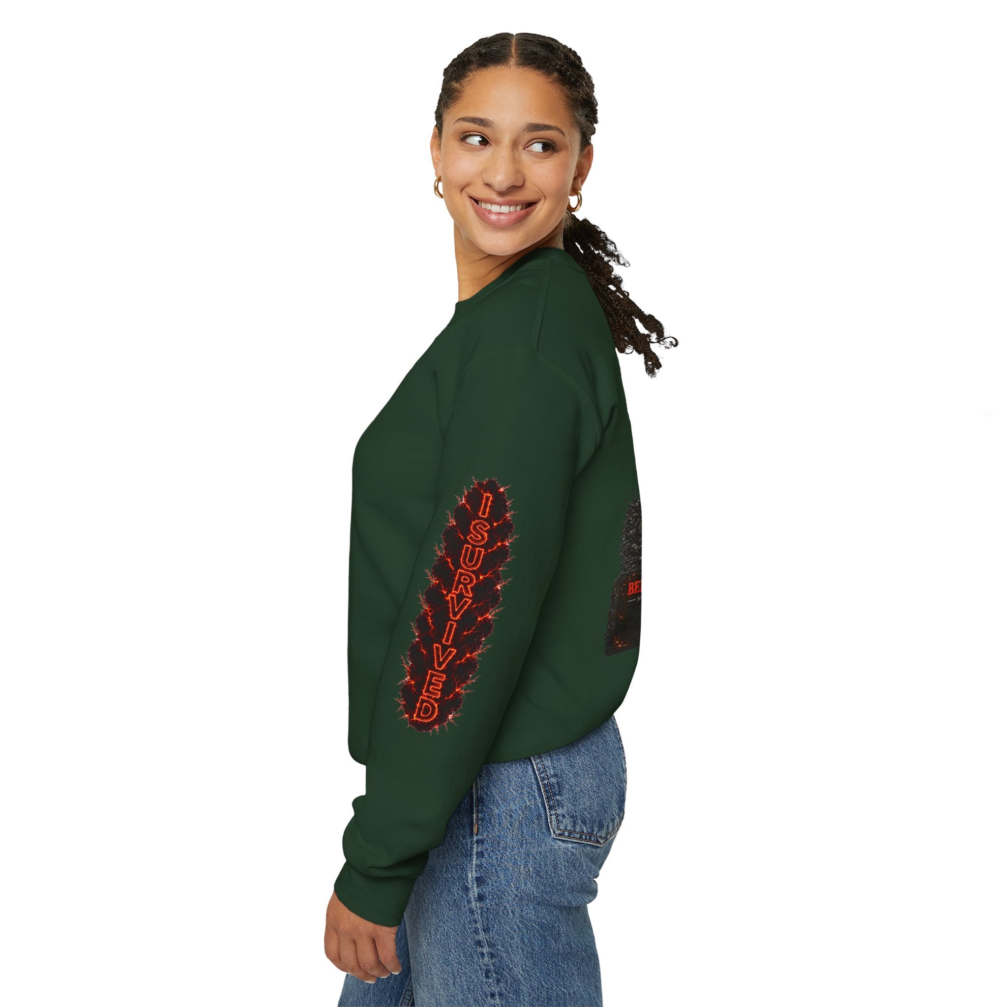 I Survived 2020 — WILDFIRES S2:E1: Director's Cut "Berry Creek" Memorial Unisex Heavy Blend™ Crewneck Sweatshirt