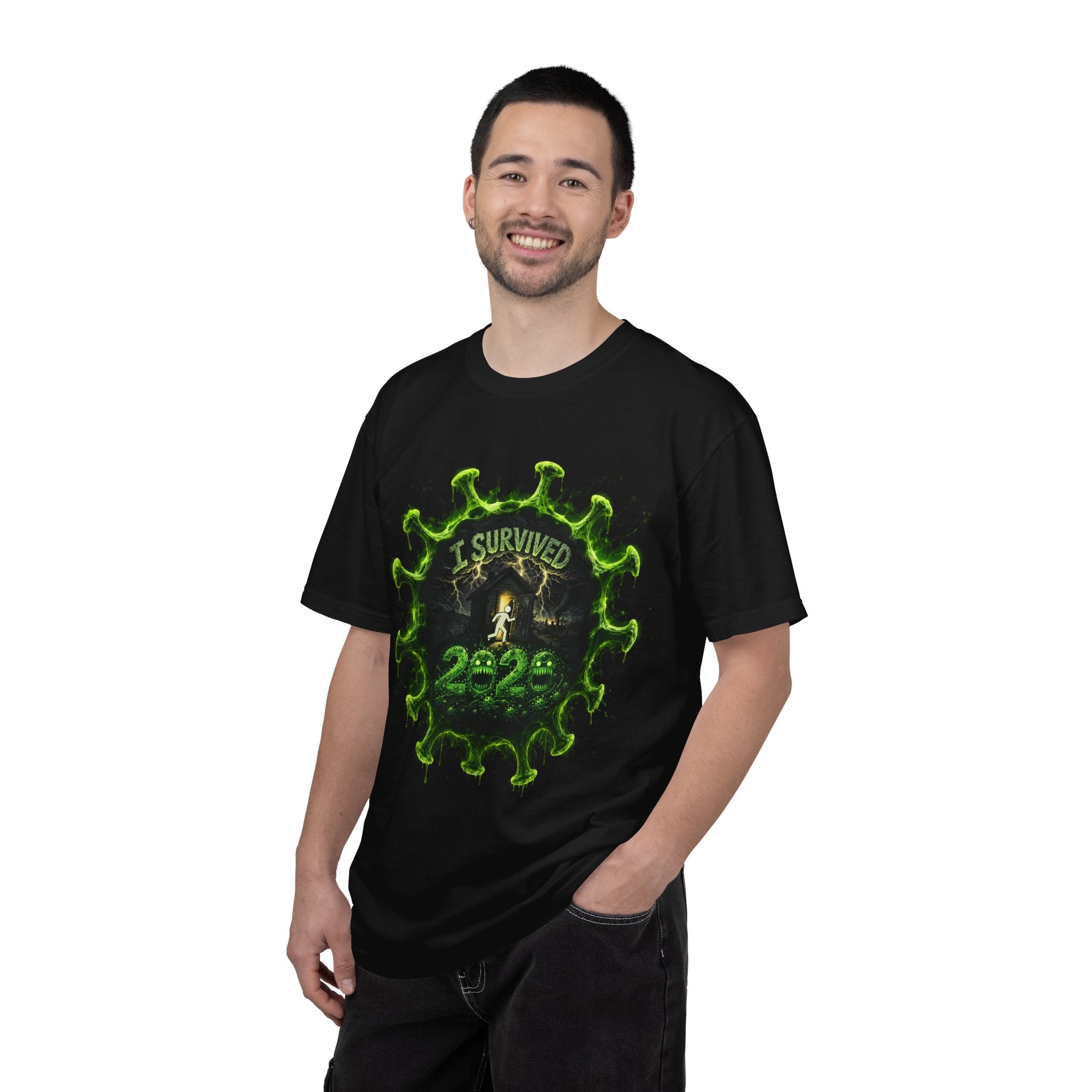 I Survived 2020 — Director's Cut S1:E1 "COVID-19: The Coronavirus" | Pandemic Edition Unisex Garment-Dyed T-shirt