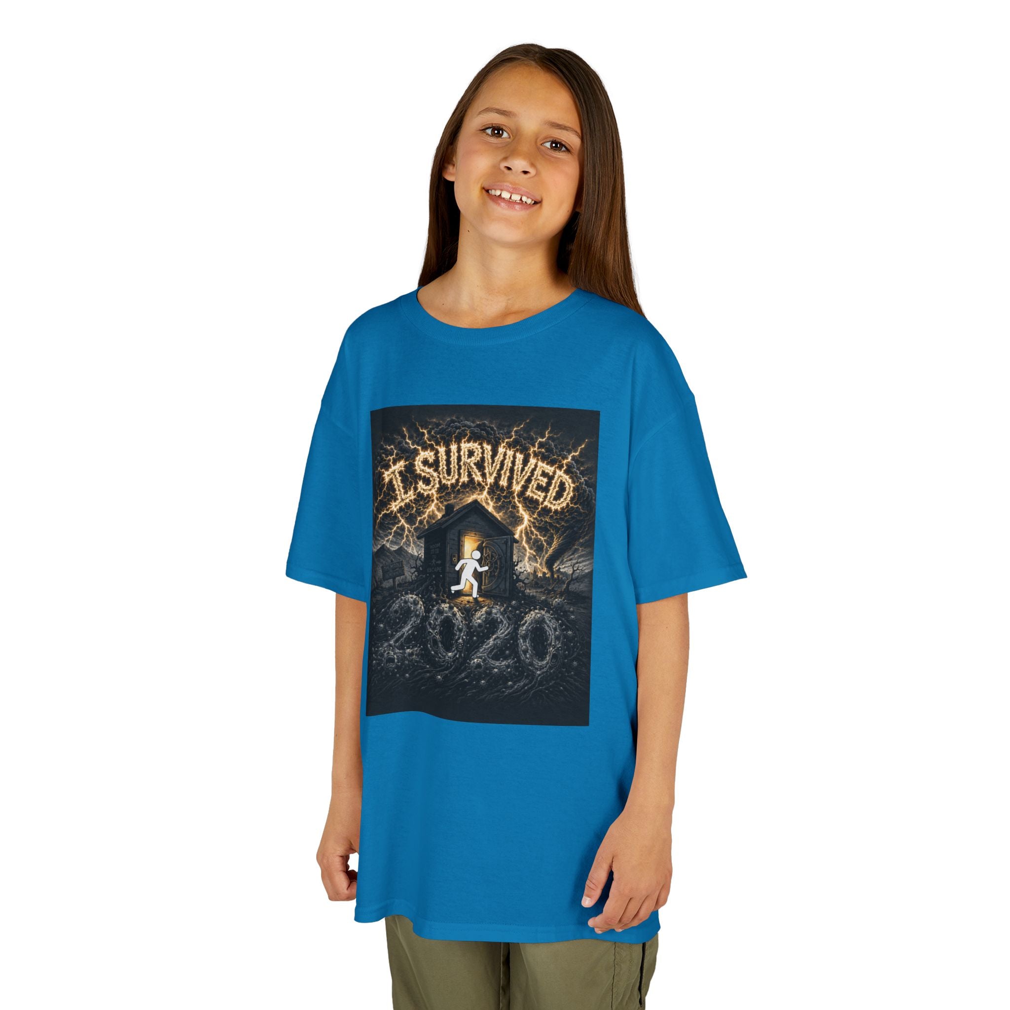 I Survived 2020 — Original Design Teaser Tee | Season 1 Premiere Drop Kids Heavy Cotton™ Tee