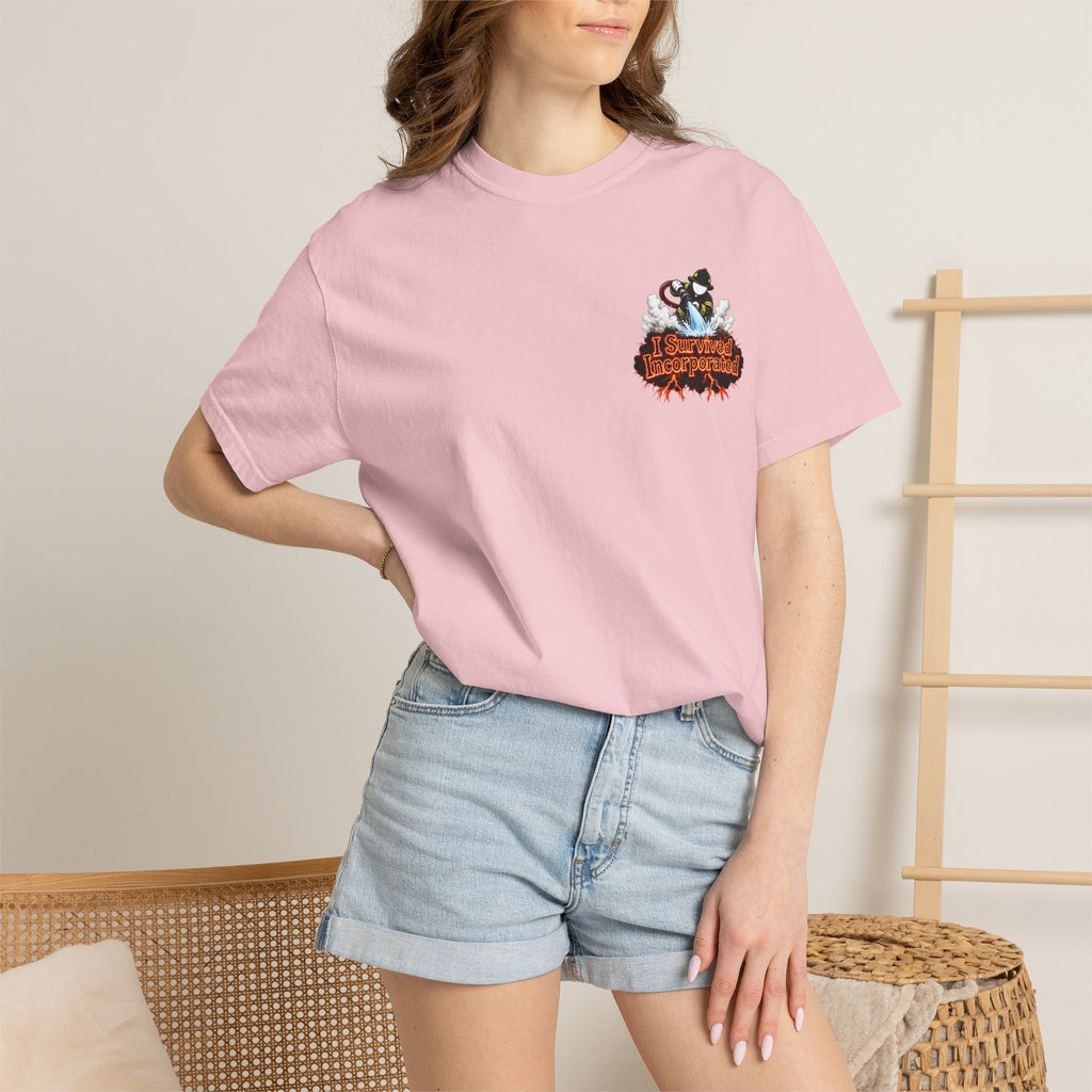 I Survived 2020 — "Please Stand By" Test Pattern Tee Wildfire Signal Edition Summer Premiere Unisex Garment-Dyed T-shirt