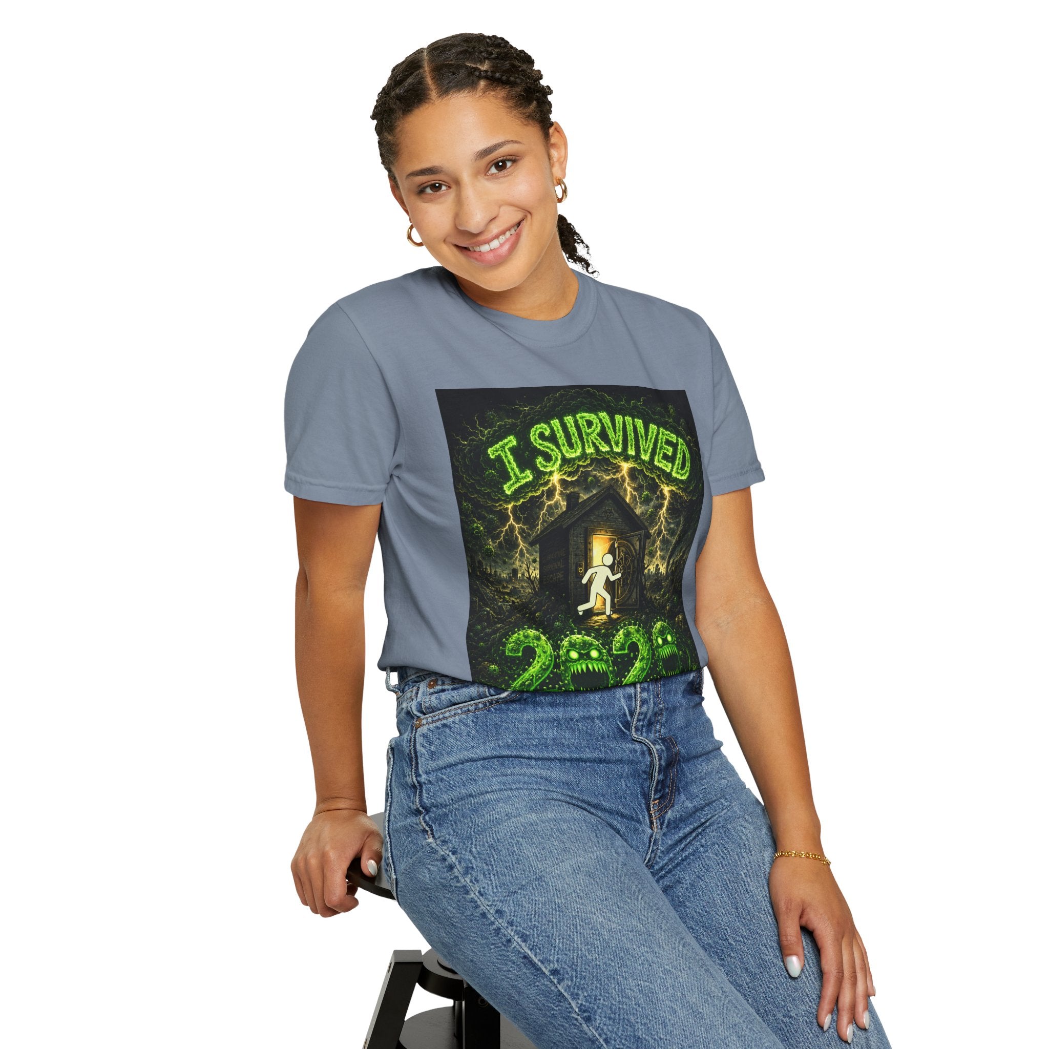 I Survived 2020 — S1:E3 "The Jab!" | Pandemic Edition Unisex Garment-Dyed T-shirt