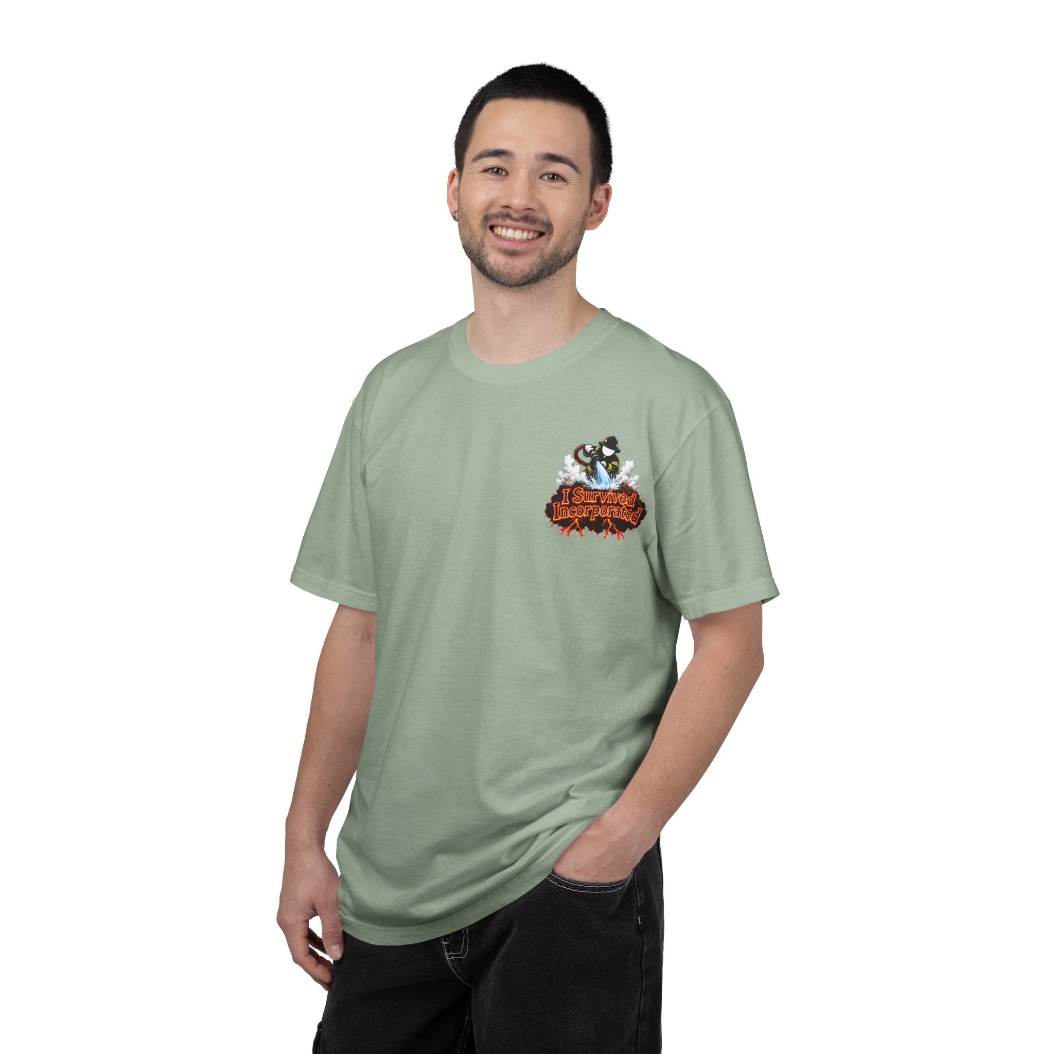 I Survived 2020 — "Please Stand By" Test Pattern Tee Wildfire Signal Edition Summer Premiere Unisex Garment-Dyed T-shirt