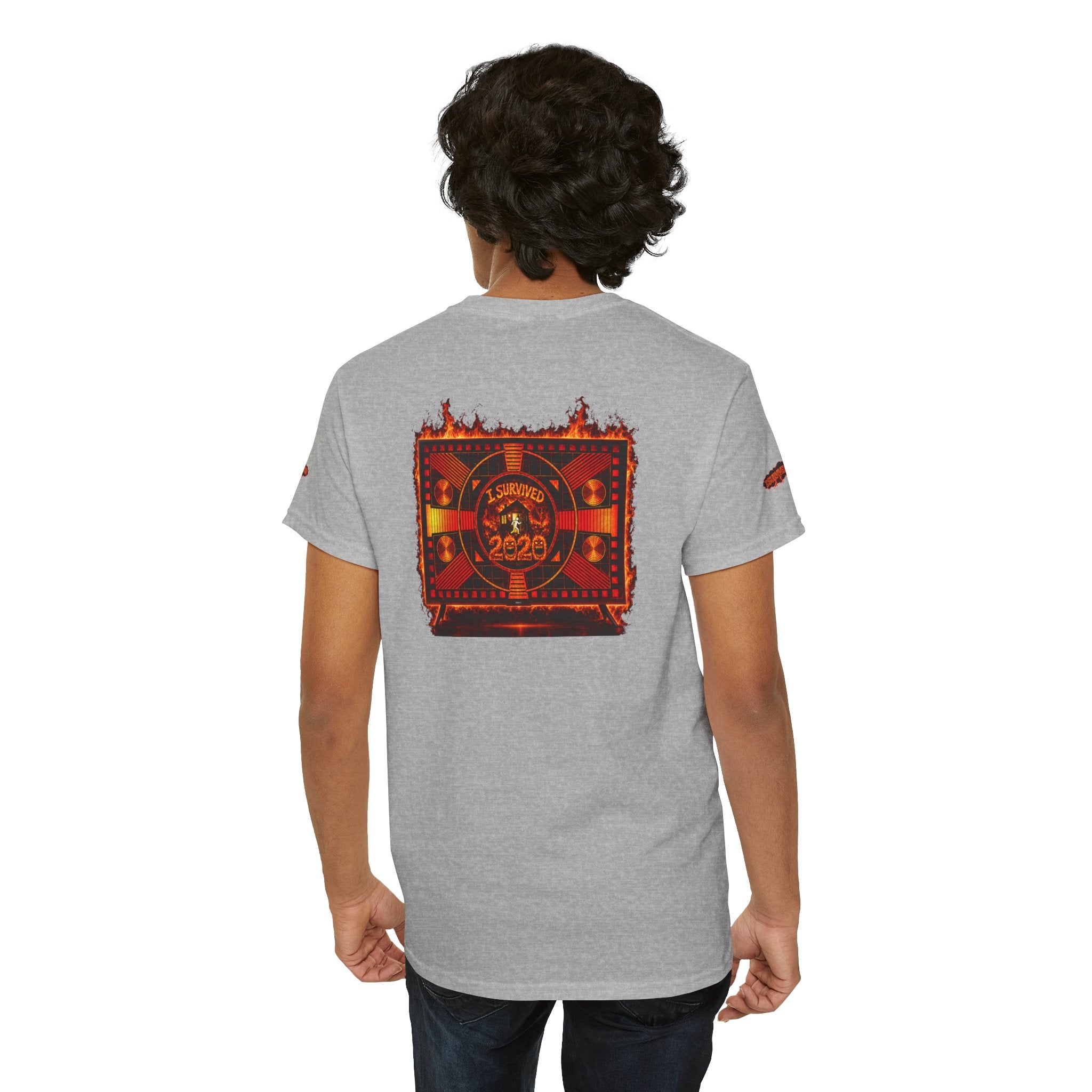 I Survived 2020 — "Please Stand By" Test Pattern Tee Wildfire Signal Special Edition Summer Premiere Unisex Heavy Cotton Tee