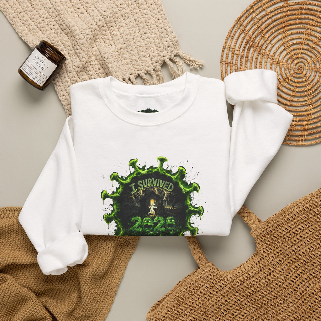 I Survived 2020 — PANDEMIC S1:E3: Director's Cut "The Jab!" Unisex Heavy Blend™ Crewneck Sweatshirt