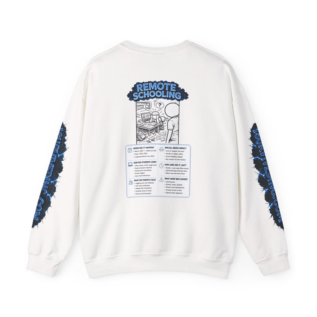 I Survived 2020 — LOCKDOWN S3:E3: Special Edition "Remote Schooling" Unisex Heavy Blend™ Crewneck Sweatshirt