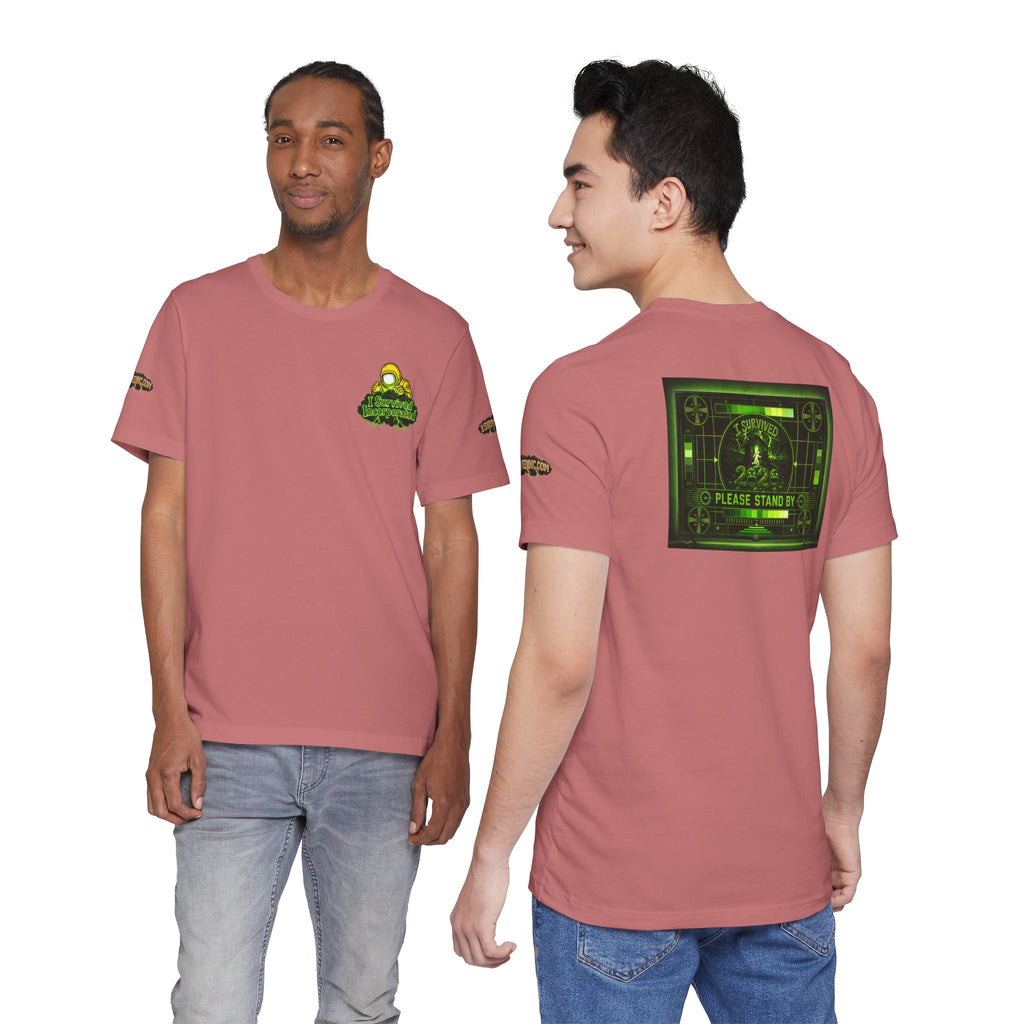 I Survived 2020 — "Please Stand By" Test Pattern Toxic Signal Tee Special Edition Summer Premiere Unisex Jersey Short Sleeve Tee