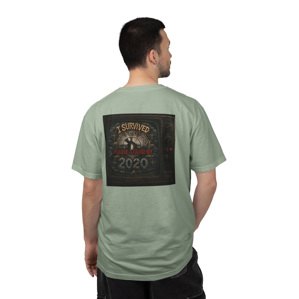 I Survived 2020 — "Please Stand By" Test Pattern Tee Summer Premier Unisex Garment-Dyed T-shirt