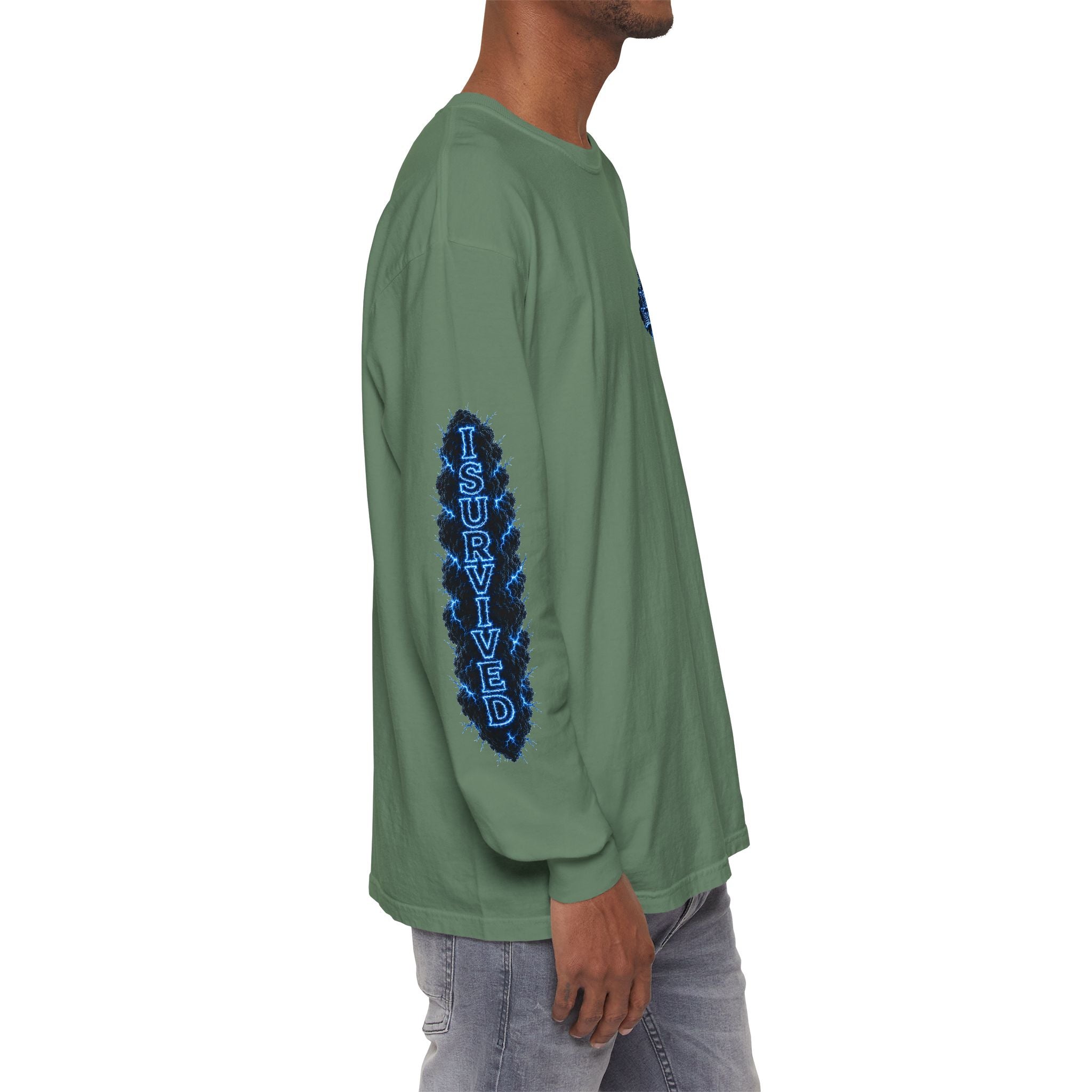 I Survived 2020 — "Please Stand By" Test Pattern Tee Lockdown Special Edition Summer Exclusive Unisex Garment-Dyed Long Sleeve T-Shirt