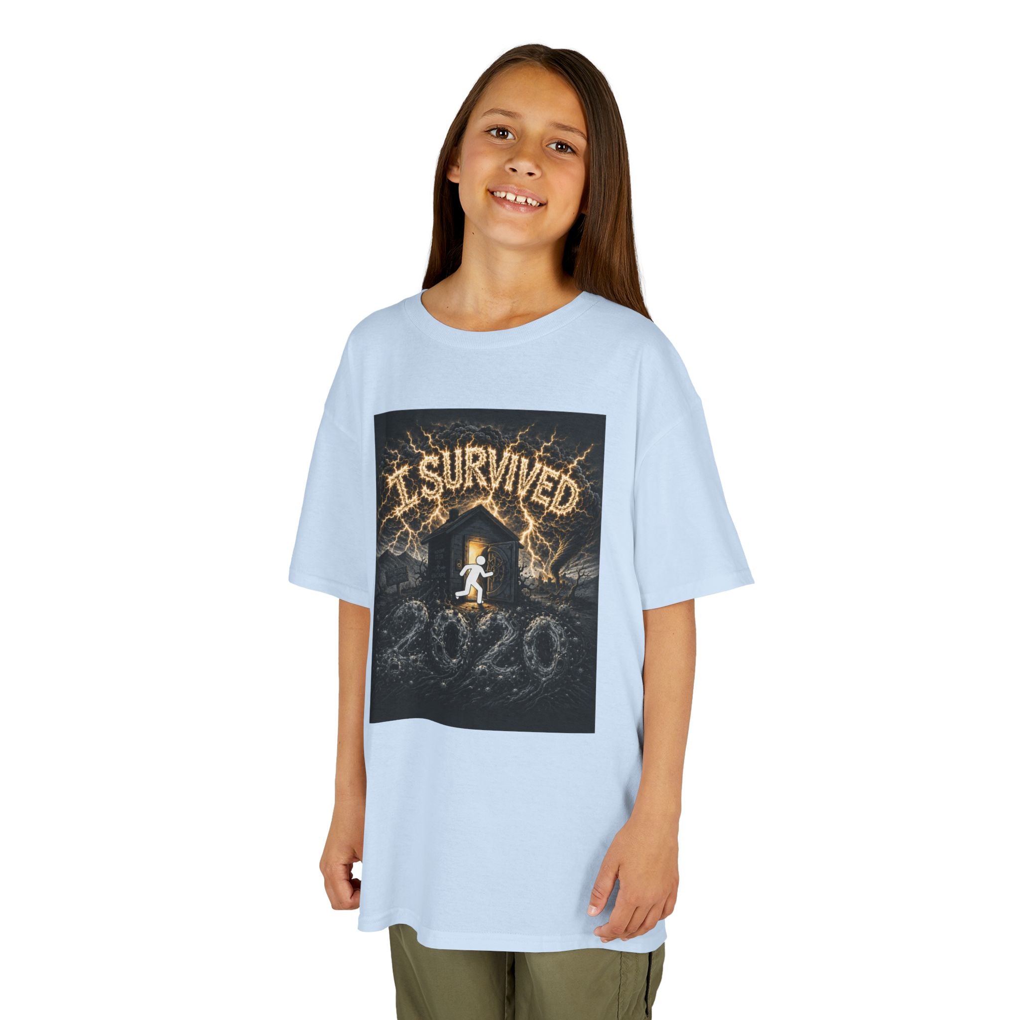 I Survived 2020 — Original Design Teaser Tee | Season 1 Premiere Drop Kids Heavy Cotton™ Tee