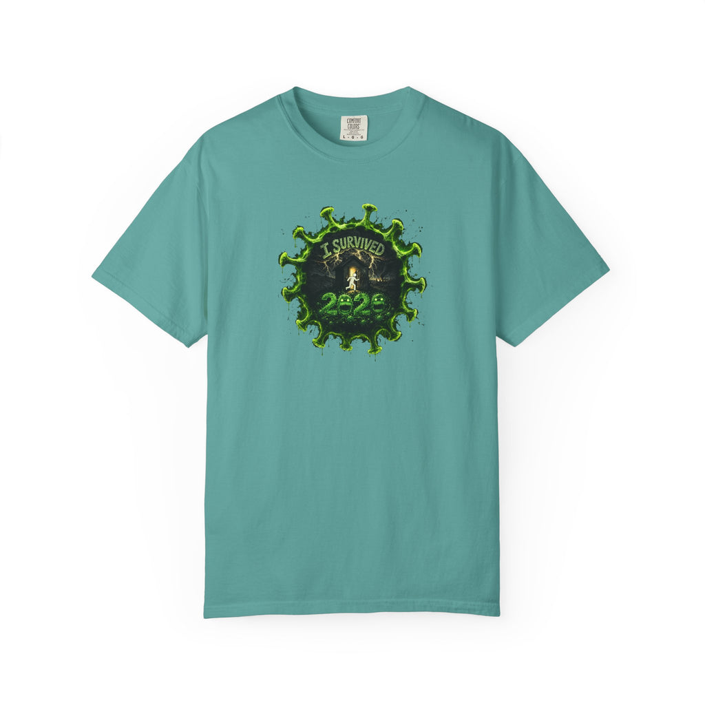 I Survived 2020 — PANDEMIC S1:E3: Director's Cut "The Jab!" Unisex Garment-Dyed T-shirt