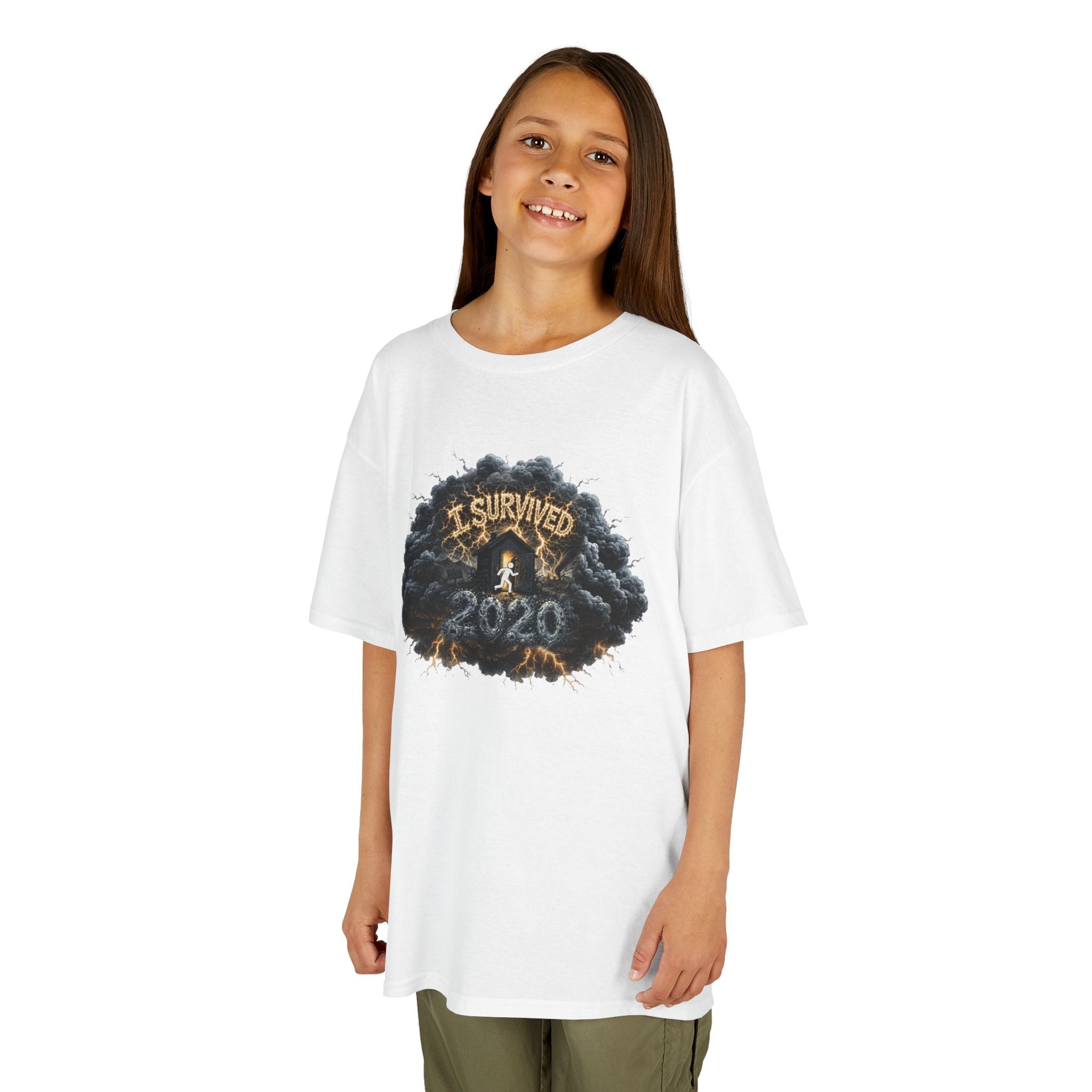 I Survived 2020 — Director's Cut Original Design Teaser Tee | Season 1 Premiere Drop Kids Heavy Cotton™ Tee