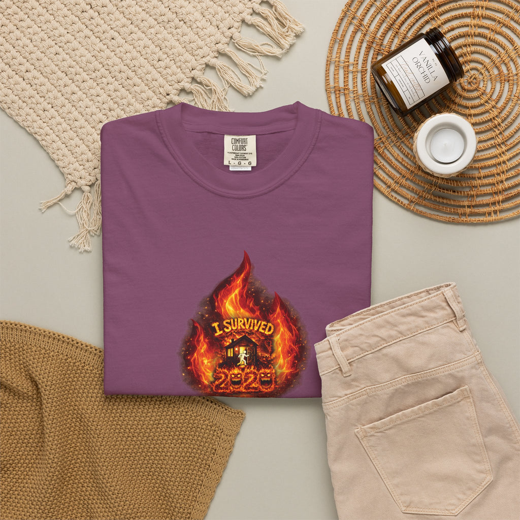 I Survived 2020 — WILDFIRES S2:E4: Director's Cut "Western U.S. Wildfire Season" Memorial Unisex Garment-Dyed T-shirt