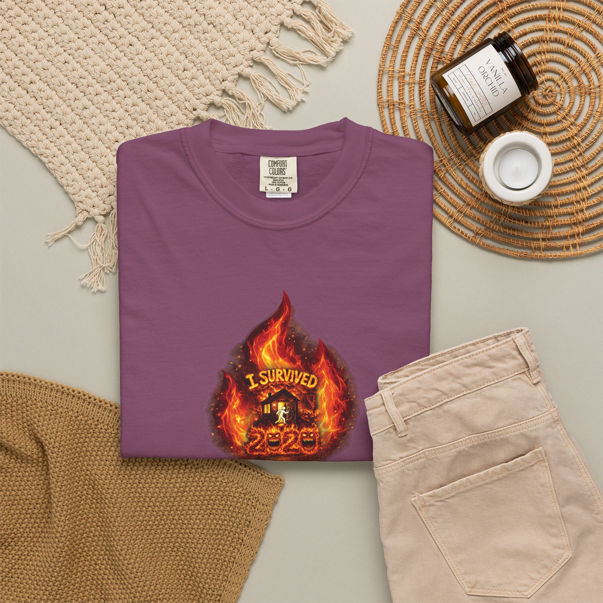 I Survived 2020 — WILDFIRES S2:E4: Director's Cut "Western U.S. Wildfire Season" Memorial Unisex Garment-Dyed T-shirt