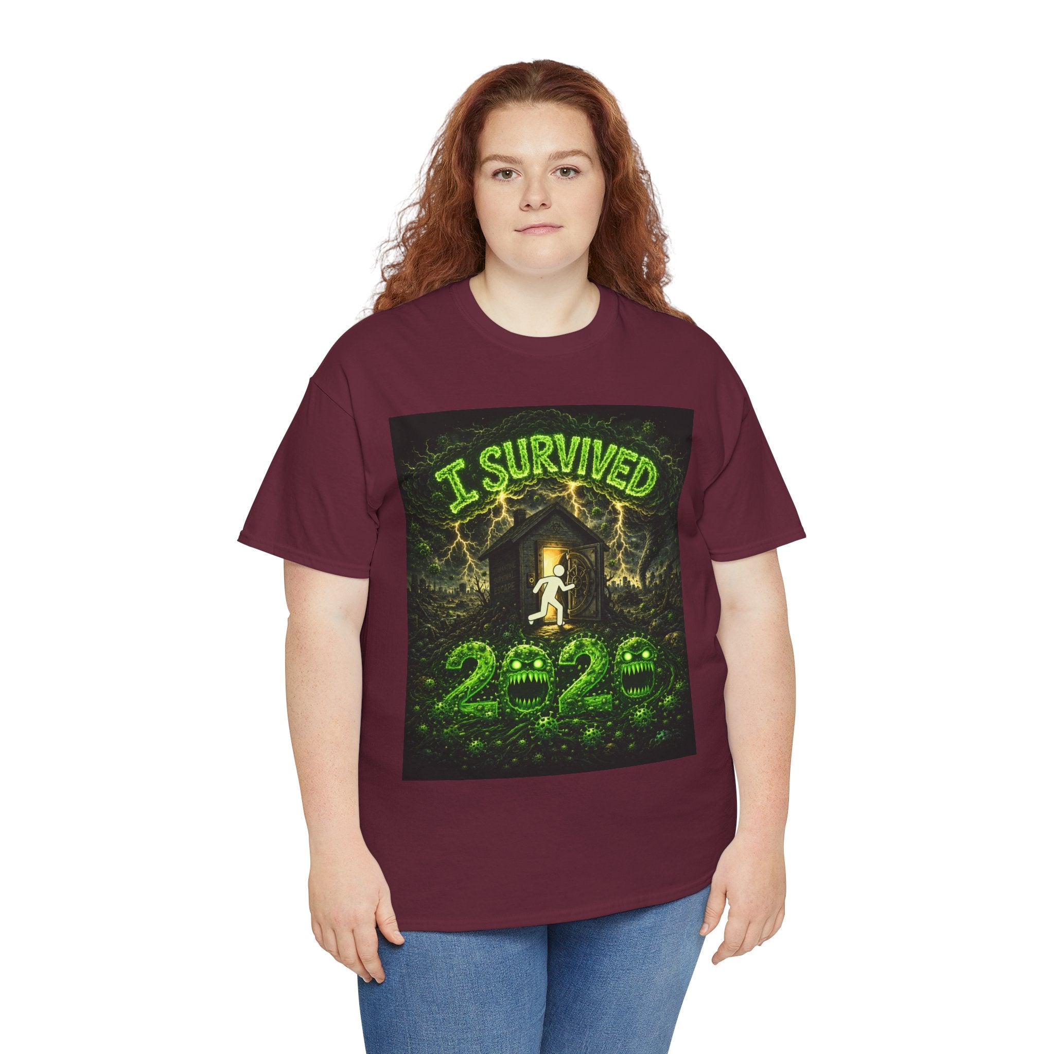 I Survived 2020 — S1:E2 "The Coming of COVID" | Pandemic Edition Unisex Heavy Cotton Tee