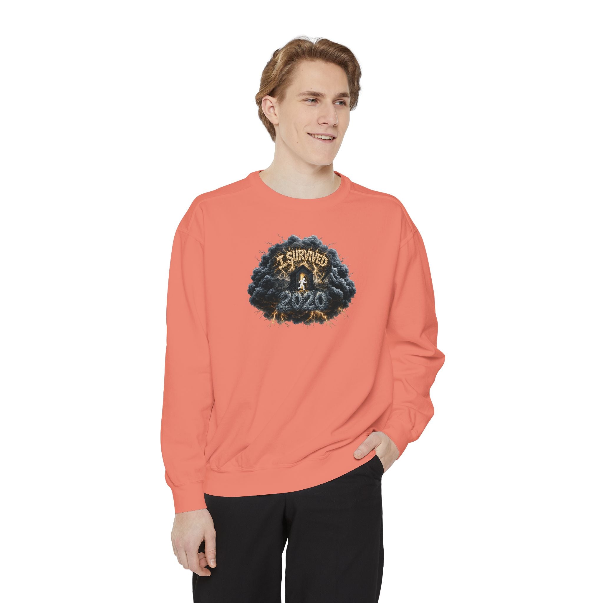 I Survived 2020 — Original PILOT Design: Director's Cut Unisex Garment-Dyed Sweatshirt