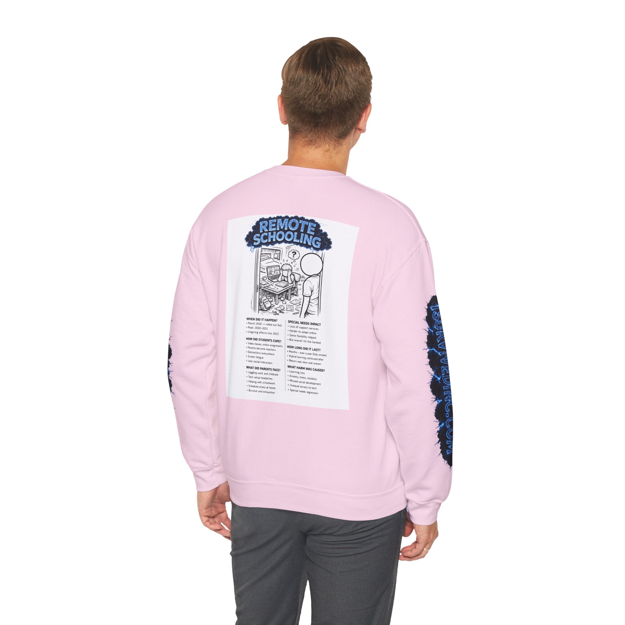 I Survived 2020 — S3:E3 "Remote Schooling" | Lockdown Edition Documentary Unisex Heavy Blend™ Crewneck Sweatshirt