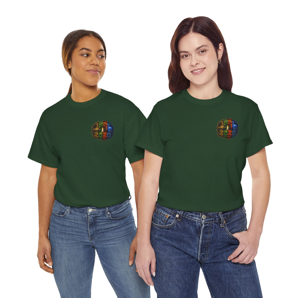 I Survived 2020 — "No Signal" Test Pattern Tee Alien Broadcast Finale Summer Premiere Unisex Heavy Cotton Tee
