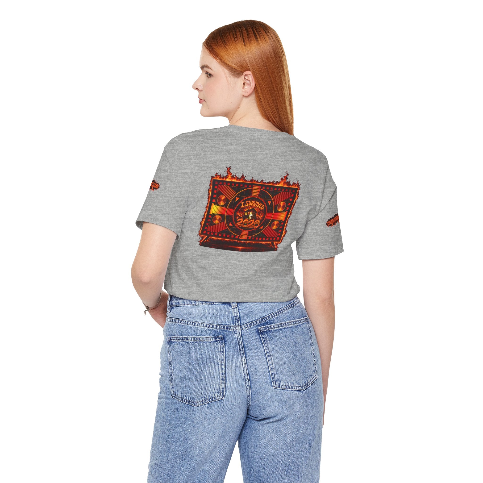 I Survived 2020 — "Please Stand By" Test Pattern Tee Wildfire Signal Special Edition Summer Premiere Unisex Jersey Short Sleeve Tee