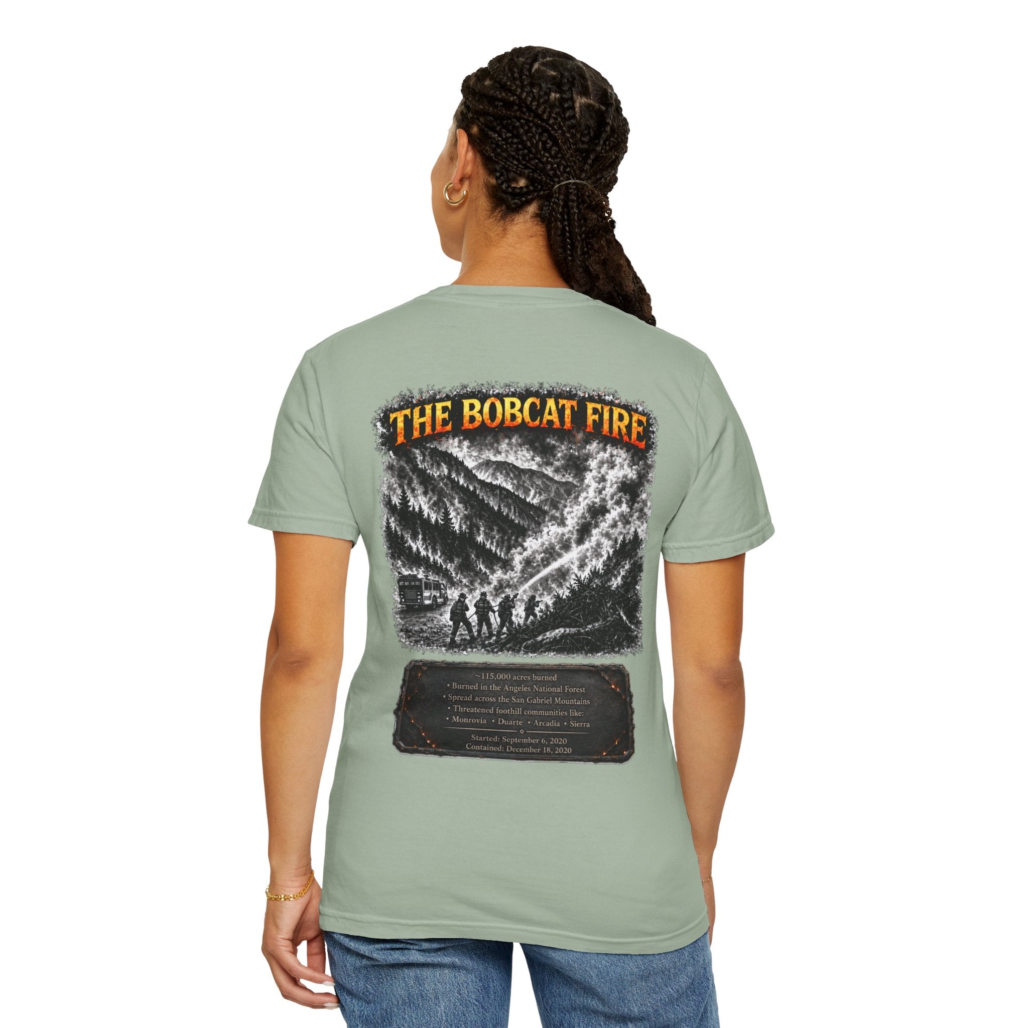 I Survived 2020 — Director's Cut S2:E2 "The Bobcat Fire" | Wildfire Edition Memorial Unisex Garment-Dyed T-shirt
