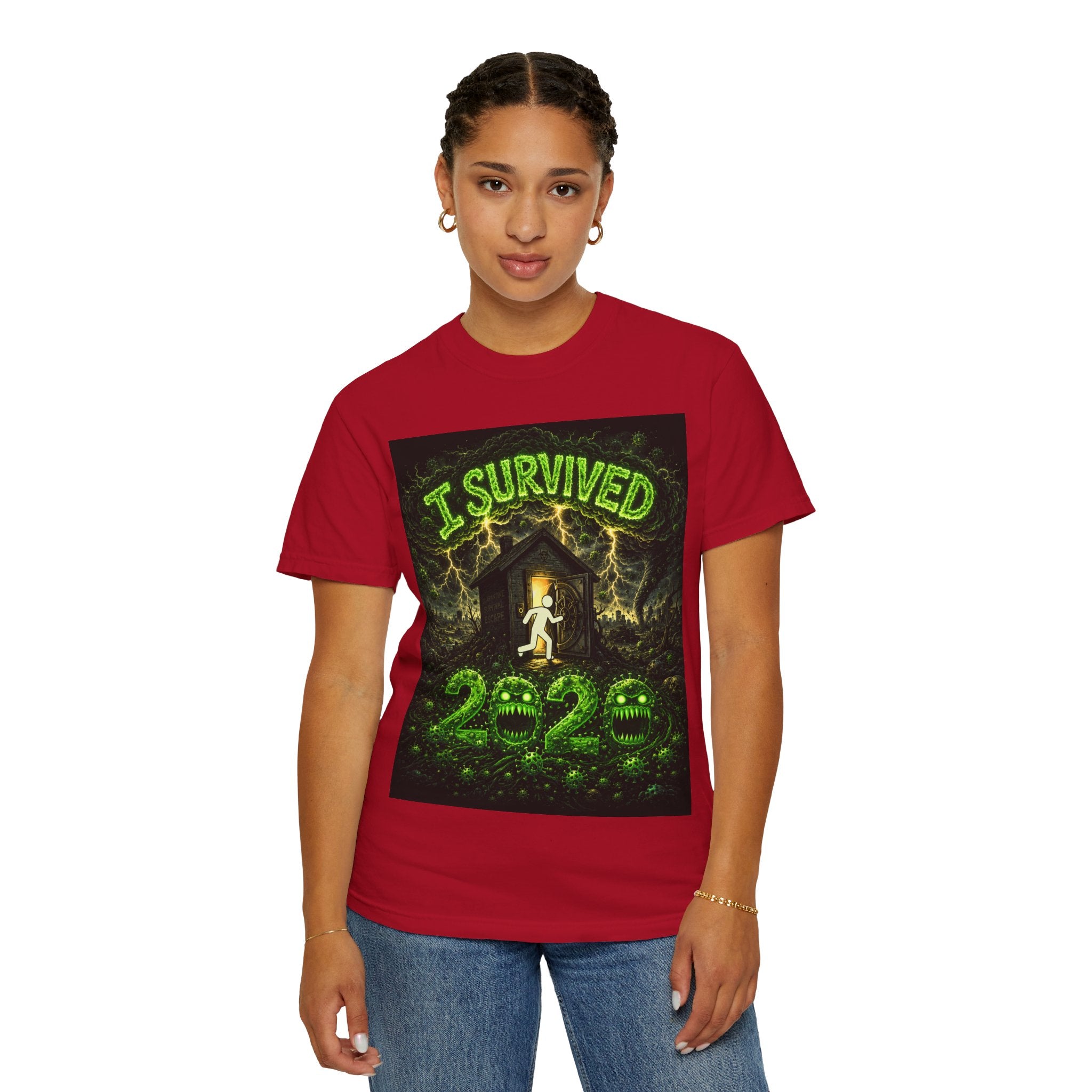 I Survived 2020 — PANDEMIC S1:E4: "Mask Madness" Unisex Garment-Dyed T-shirt
