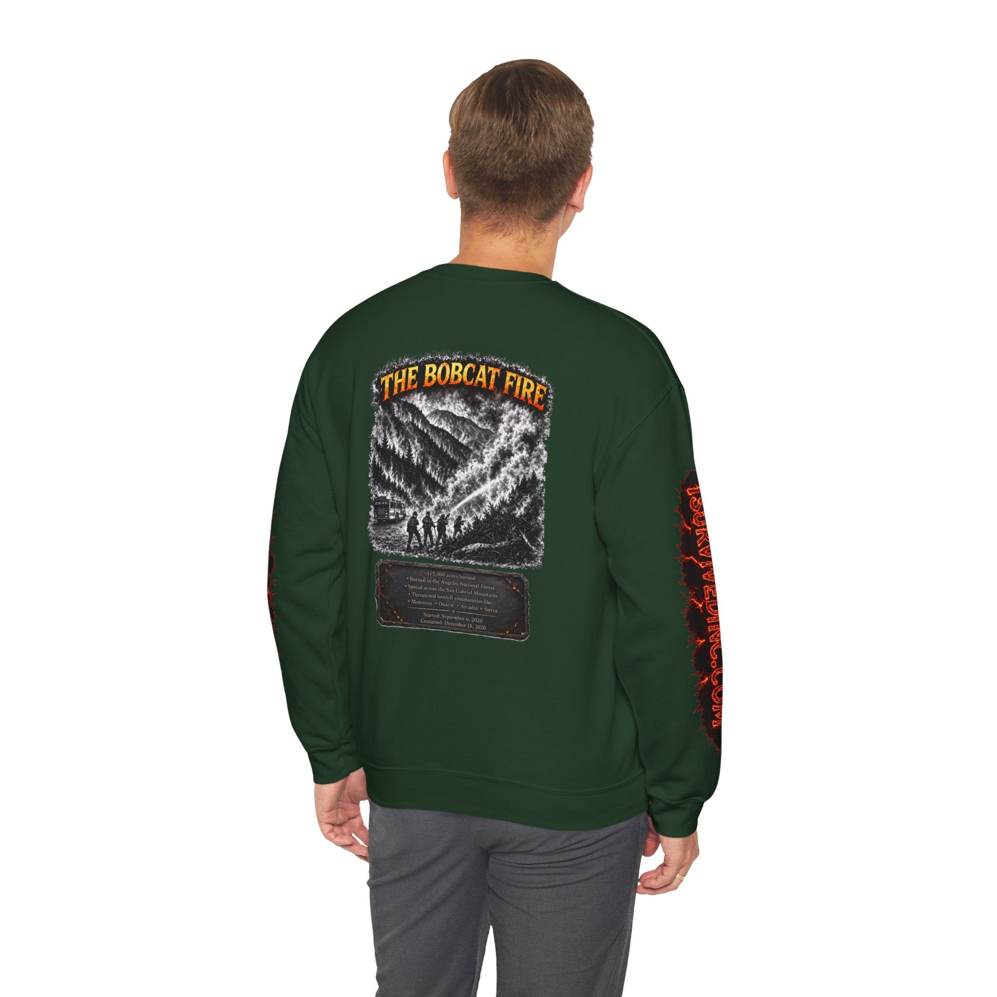 I Survived 2020 — WILDFIRES S2:E2: "The Bobcat Fire" Memorial Unisex Heavy Blend™ Crewneck Sweatshirt