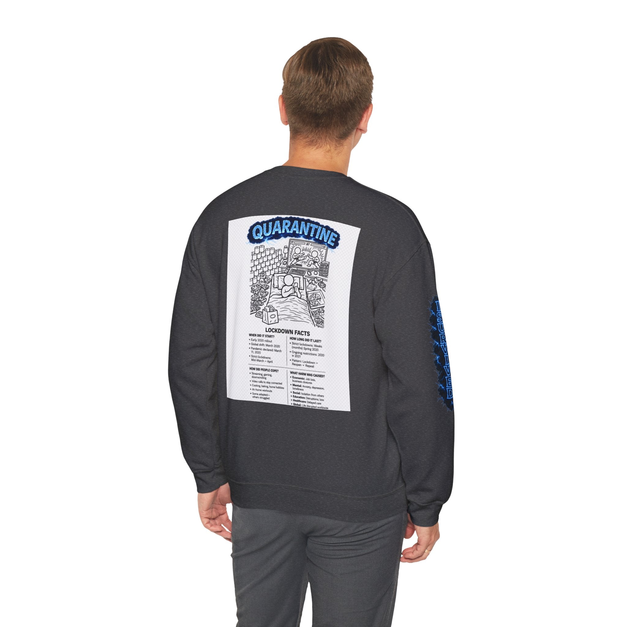 I Survived 2020 — Director's Cut S3:E1 "Quarantine" | Lockdown Edition Documentary Unisex Heavy Blend™ Crewneck Sweatshirt