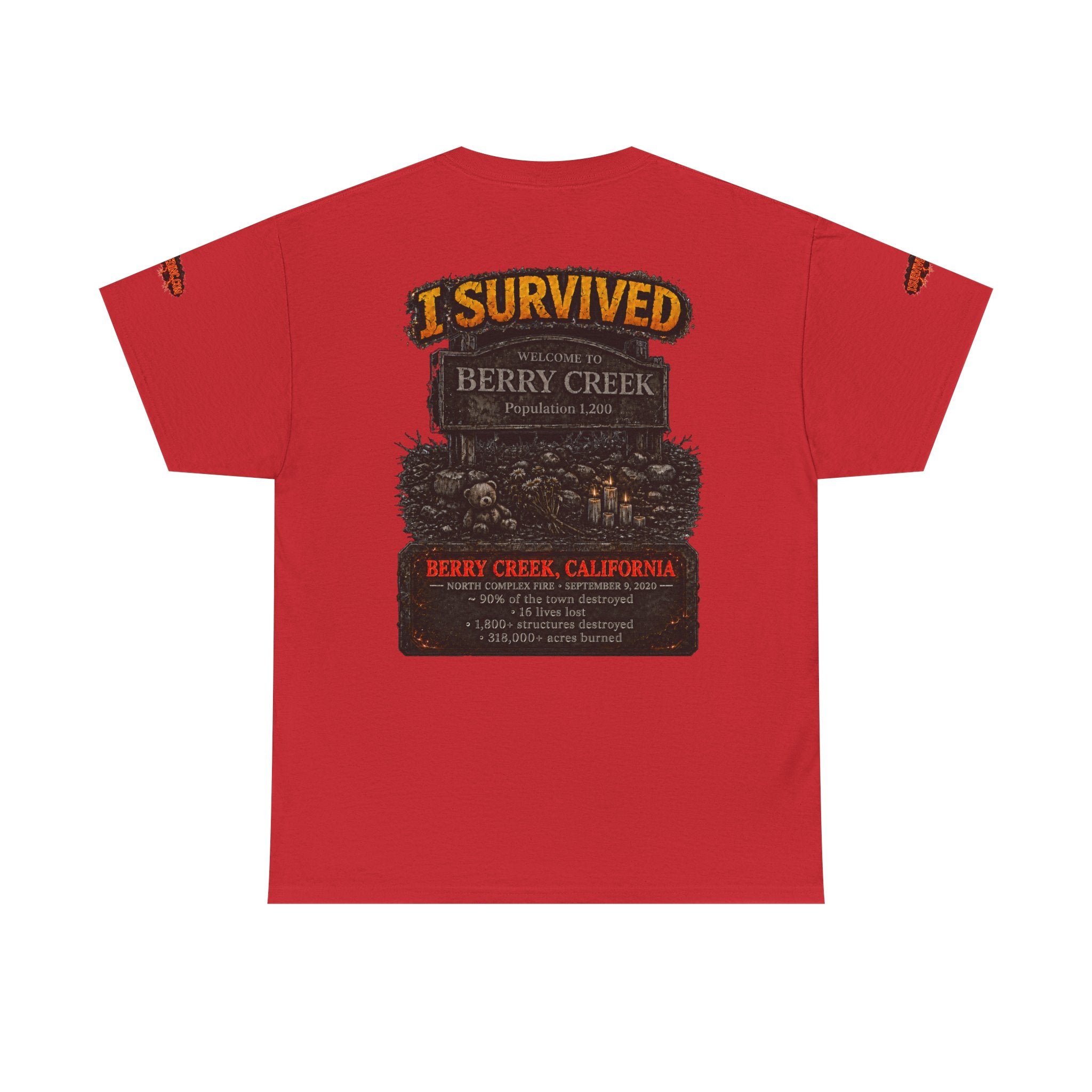 I Survived 2020 — Director's Cut S2:E1 "Berry Creek" | Wildfire Edition Memorial Unisex Heavy Cotton Tee (SPECIAL EDITION)