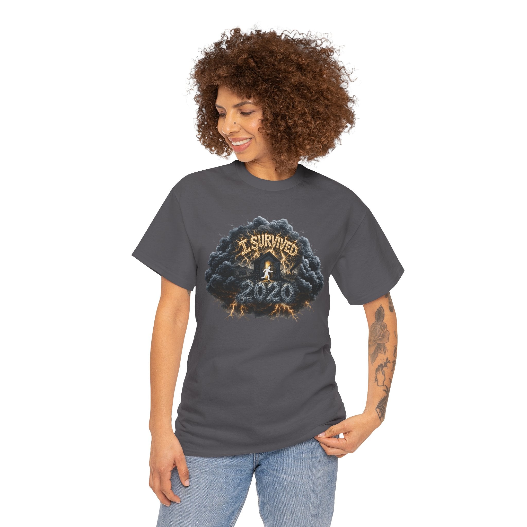 I Survived 2020 —  Deriector's Cut Original Design Teaser Tee | Season 1 Premiere Drop Unisex Heavy Cotton Tee