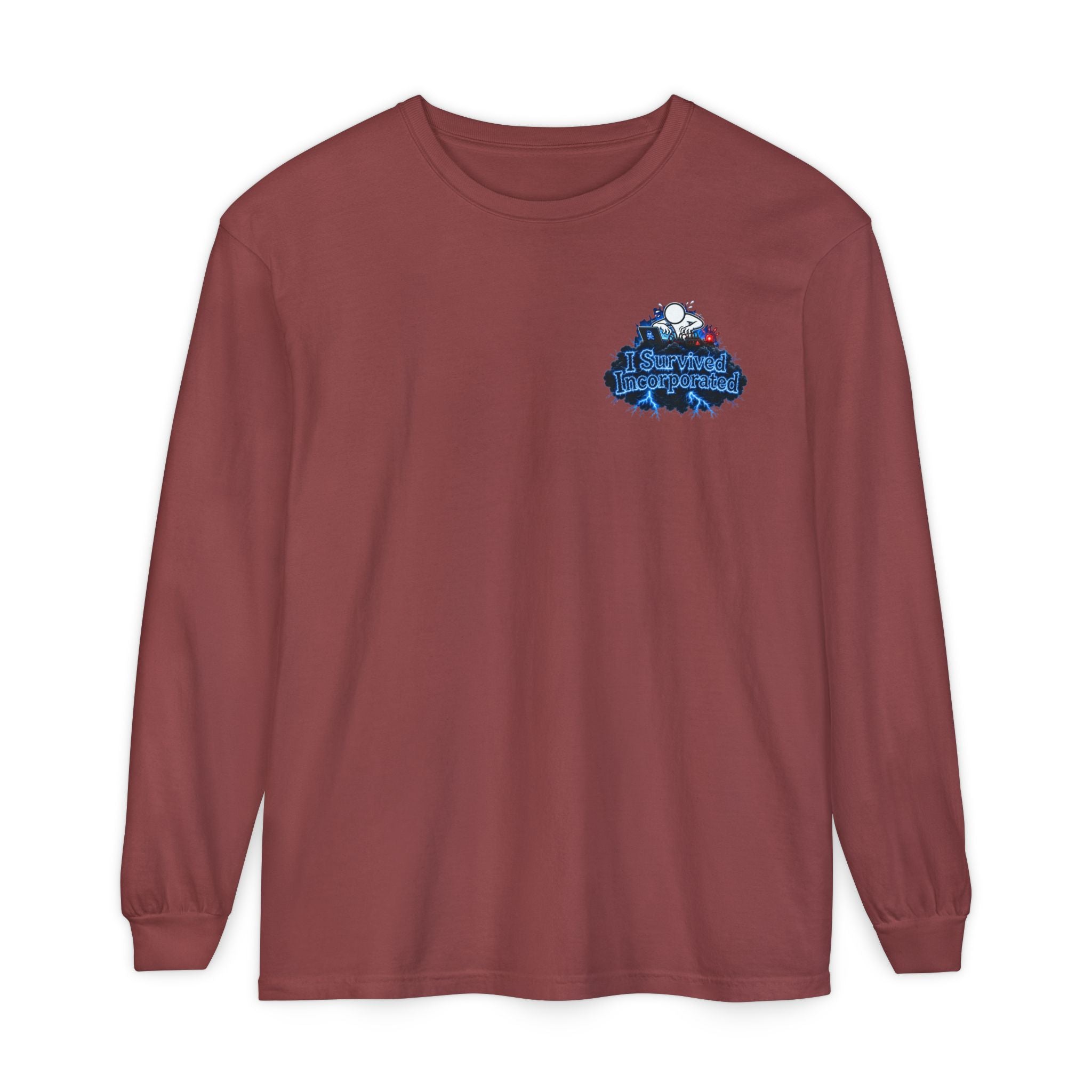 I Survived 2020 — "Please Stand By" Test Pattern Tee Lockdown Edition Summer Exclusive Unisex Garment-Dyed Long Sleeve T-Shirt