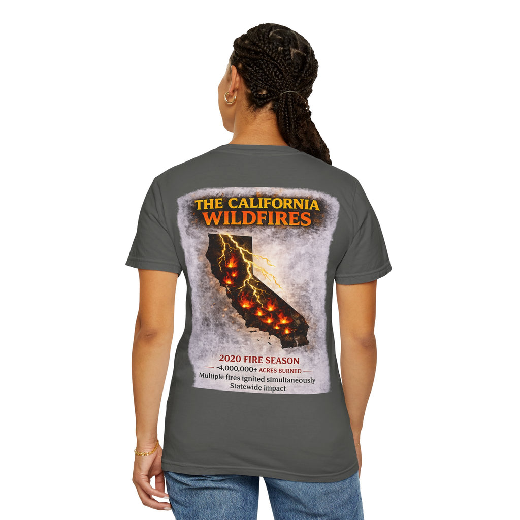 I Survived 2020 — Director's Cut S2:E3 "The California Wildfires" | Wildfire Edition Memorial Unisex Garment-Dyed T-shirt