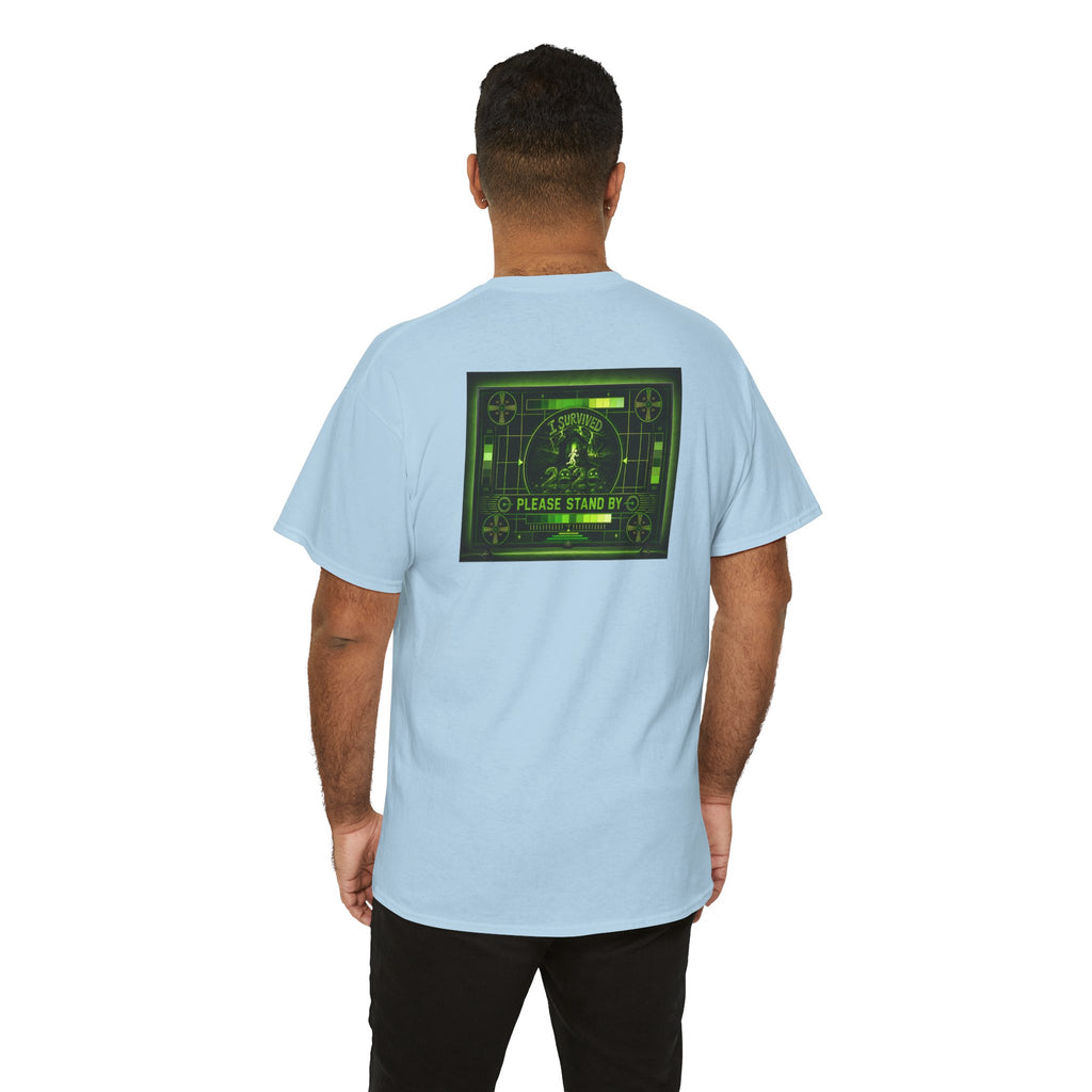 I Survived 2020 — "Please Stand By" Test Pattern Toxic Signal Tee Summer Premiere Unisex Heavy Cotton Tee