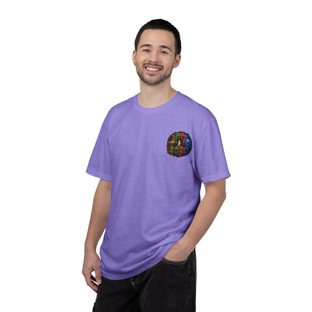 I Survived 2020 — "No Signal" Test Pattern Tee Alien Broadcast Finale Summer Premiere Unisex Garment-Dyed T-shirt
