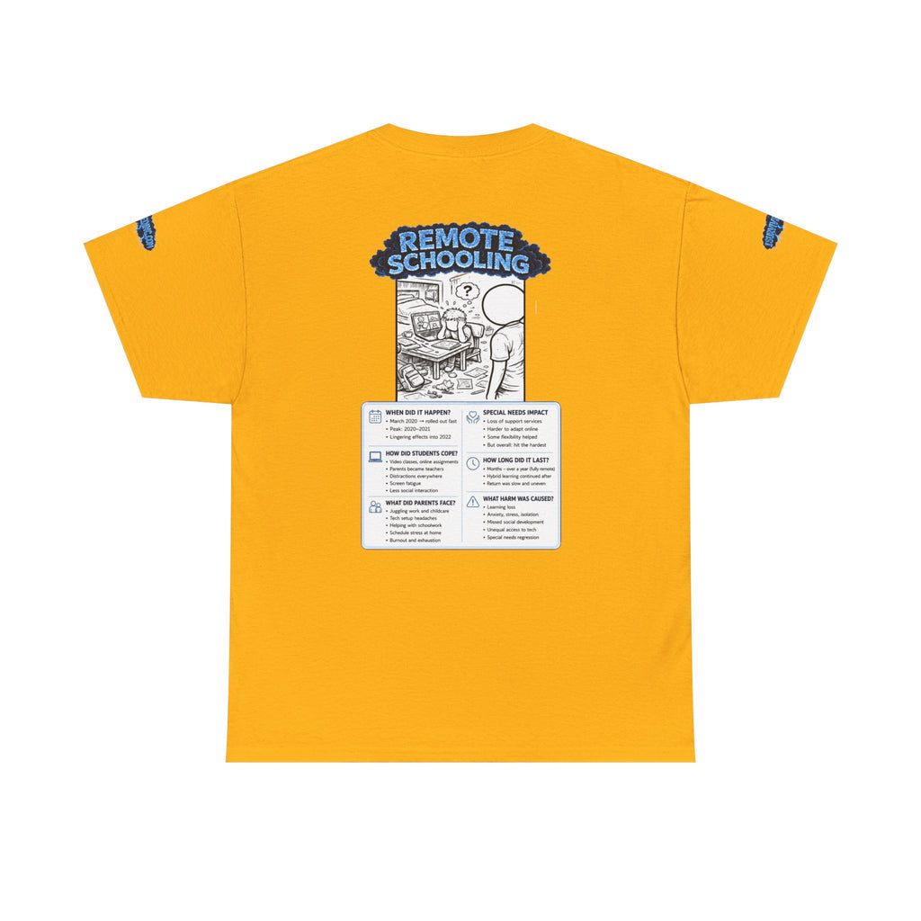 I Survived 2020 — LOCKDOWN S3:E3: Special Edition "Remote Schooling" Unisex Heavy Cotton Tee