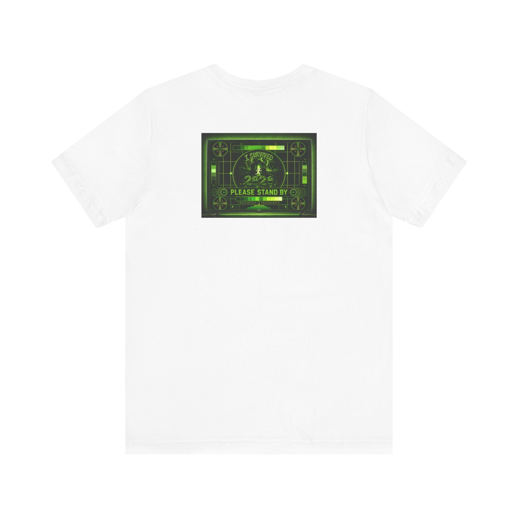 I Survived 2020 — "Please Stand By" Test Pattern Toxic Signal Tee Summer Premiere Unisex Jersey Short Sleeve Tee