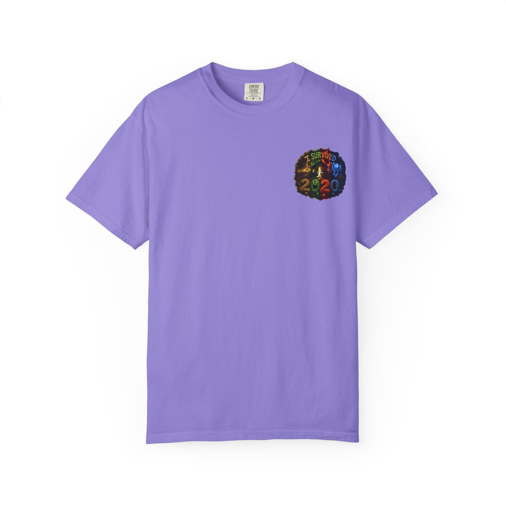 I Survived 2020 — "No Signal" Test Pattern Tee Alien Broadcast Finale Summer Premiere Unisex Garment-Dyed T-shirt