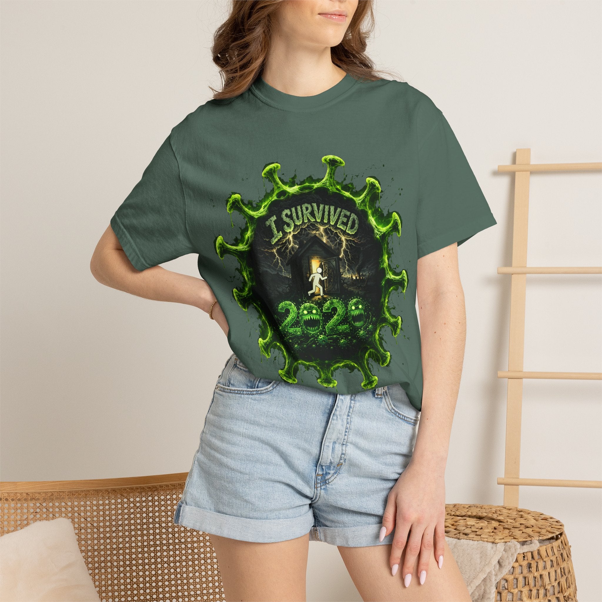 I Survived 2020 — Director's Cut S1:E3 "The Jab!" | Pandemic Edition Unisex Garment-Dyed T-shirt