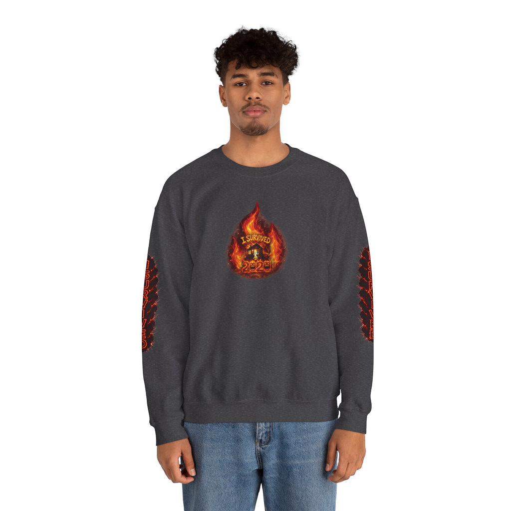 I Survived 2020 — WILDFIRES S2:E3: Director's Cut "The California Wildfires" Memorial Unisex Heavy Blend™ Crewneck Sweatshirt