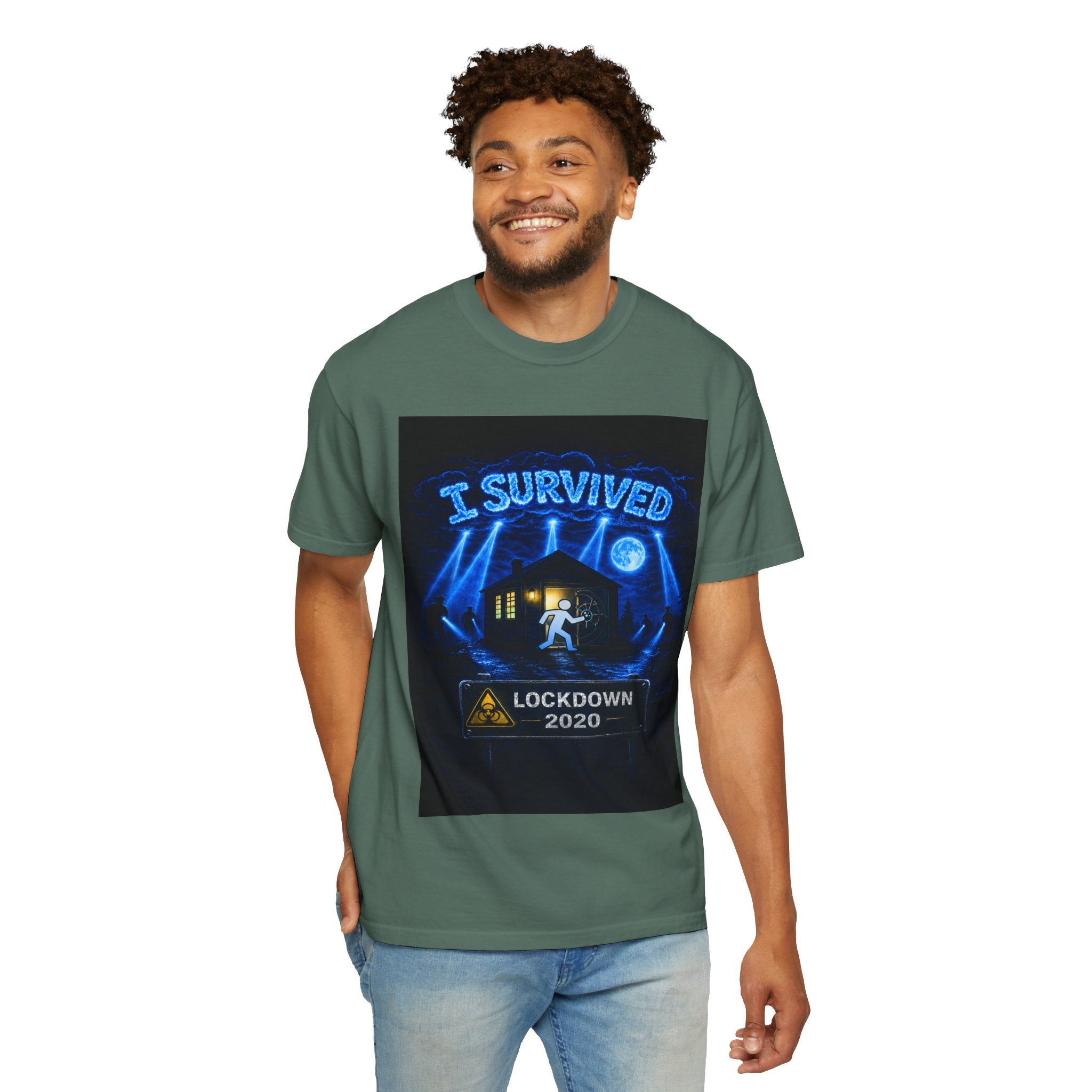 I Survived 2020 — LOCKDOWN S3:E3: "Remote Schooling" Unisex Garment-Dyed T-shirt