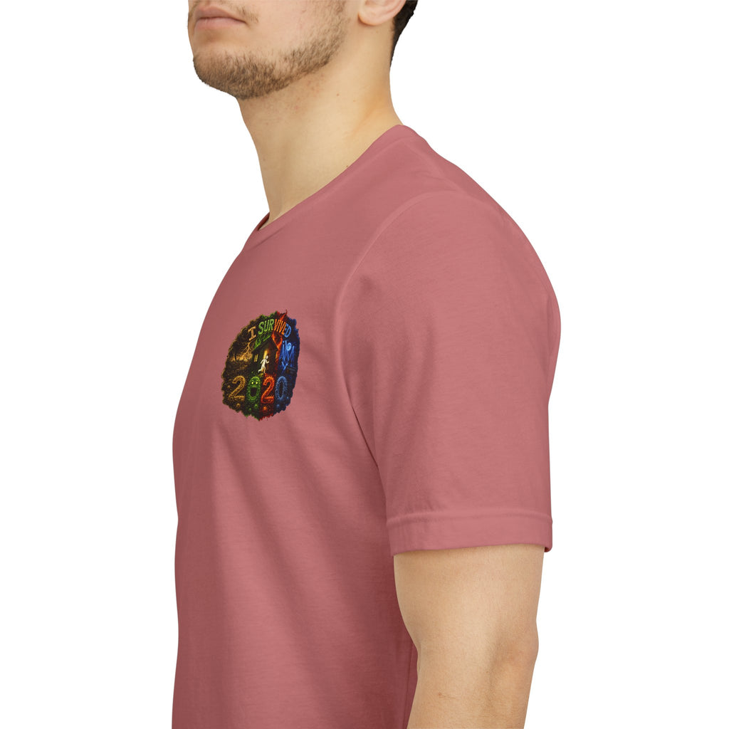 I Survived 2020 — "No Signal" Test Pattern Tee Alien Broadcast Finale Summer Premiere Unisex Jersey Short Sleeve Tee