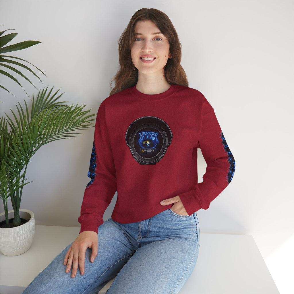 I Survived 2020 — LOCKDOWN S3:E4: Director's Cut "Working From Home" Unisex Heavy Blend™ Crewneck Sweatshirt