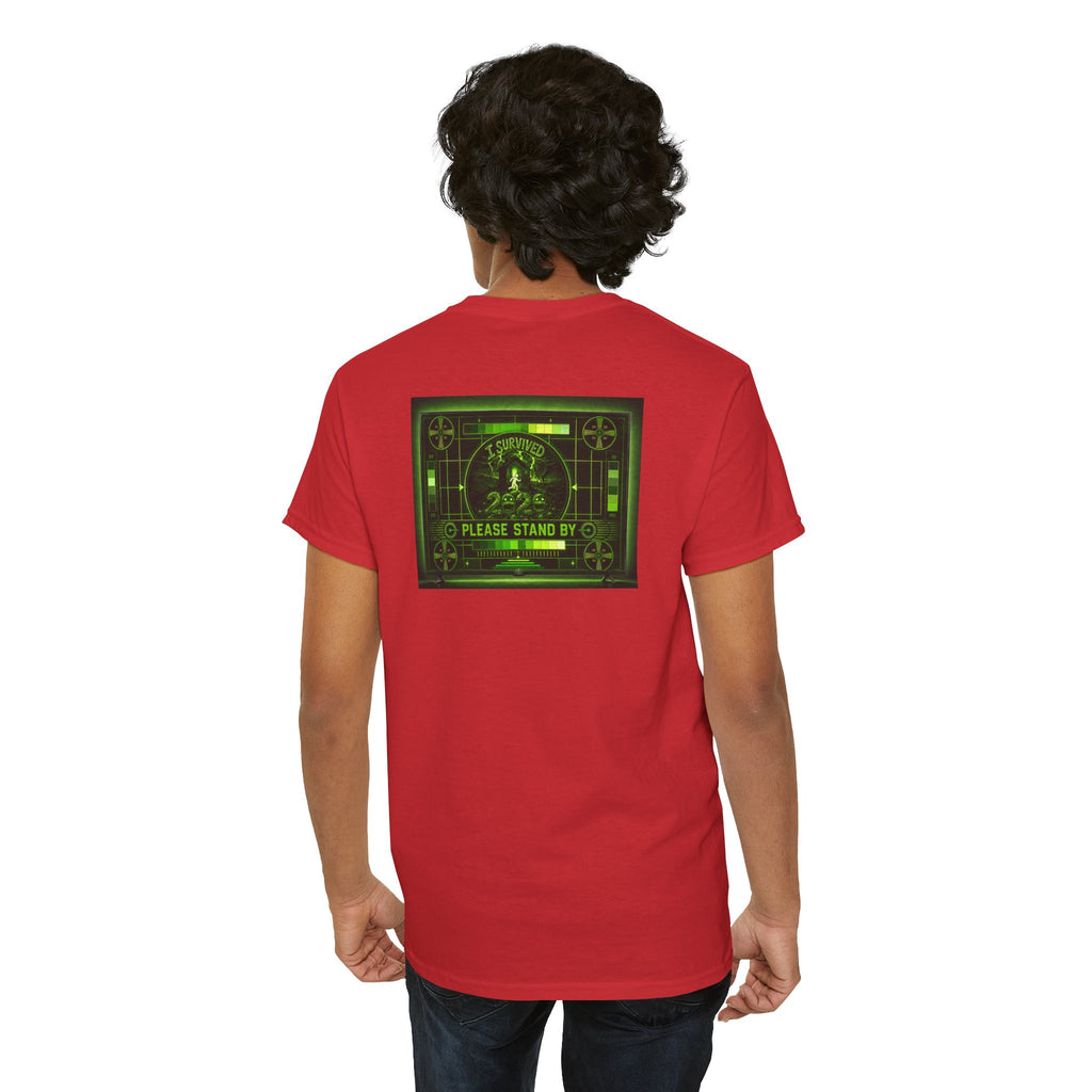 I Survived 2020 — "Please Stand By" Test Pattern Toxic Signal Tee Summer Premiere Unisex Heavy Cotton Tee