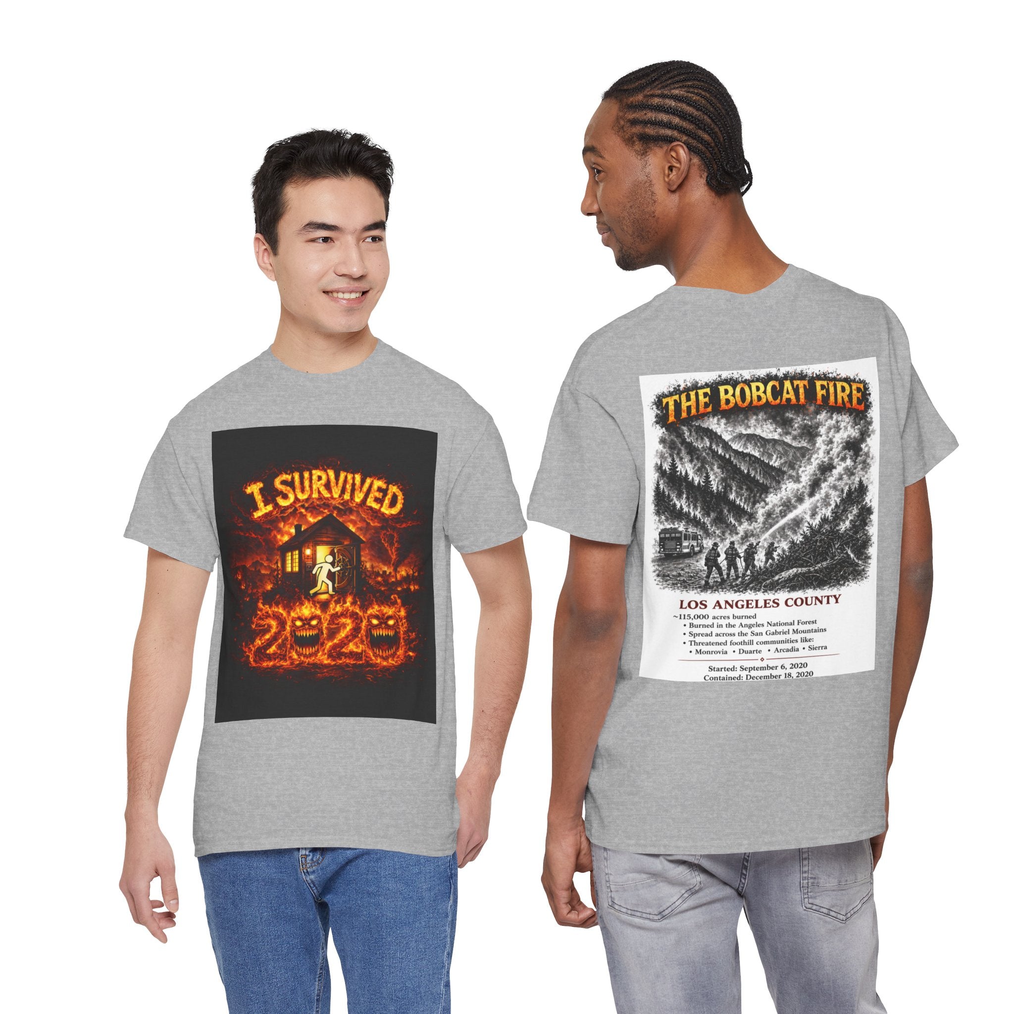 I Survived 2020 — S2:E2 "The Bobcat Fire" | Wildfire Edition Memorial Unisex Heavy Cotton Tee