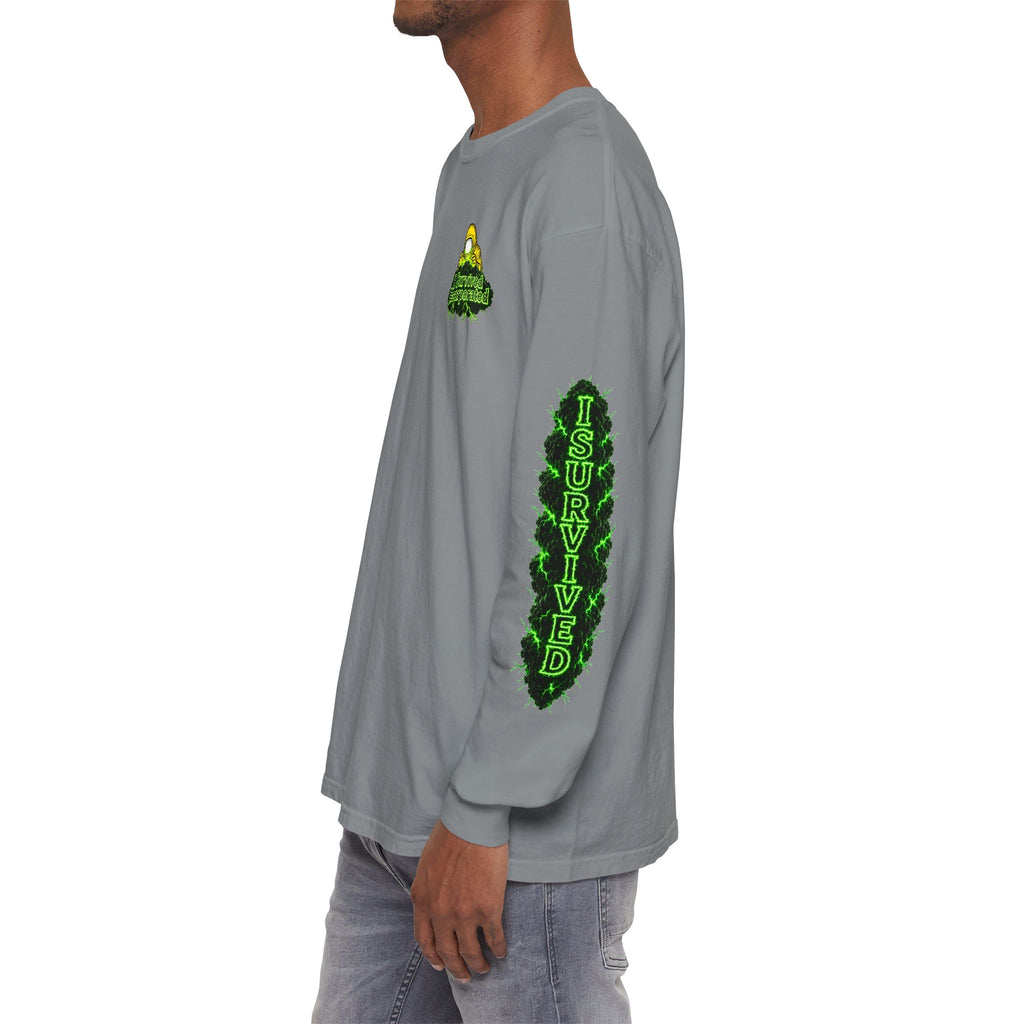 I Survived 2020 — "Please Stand By" Test Pattern Toxic Signal Tee Special Edition Summer Premiere Unisex Garment-Dyed Long Sleeve T-Shirt